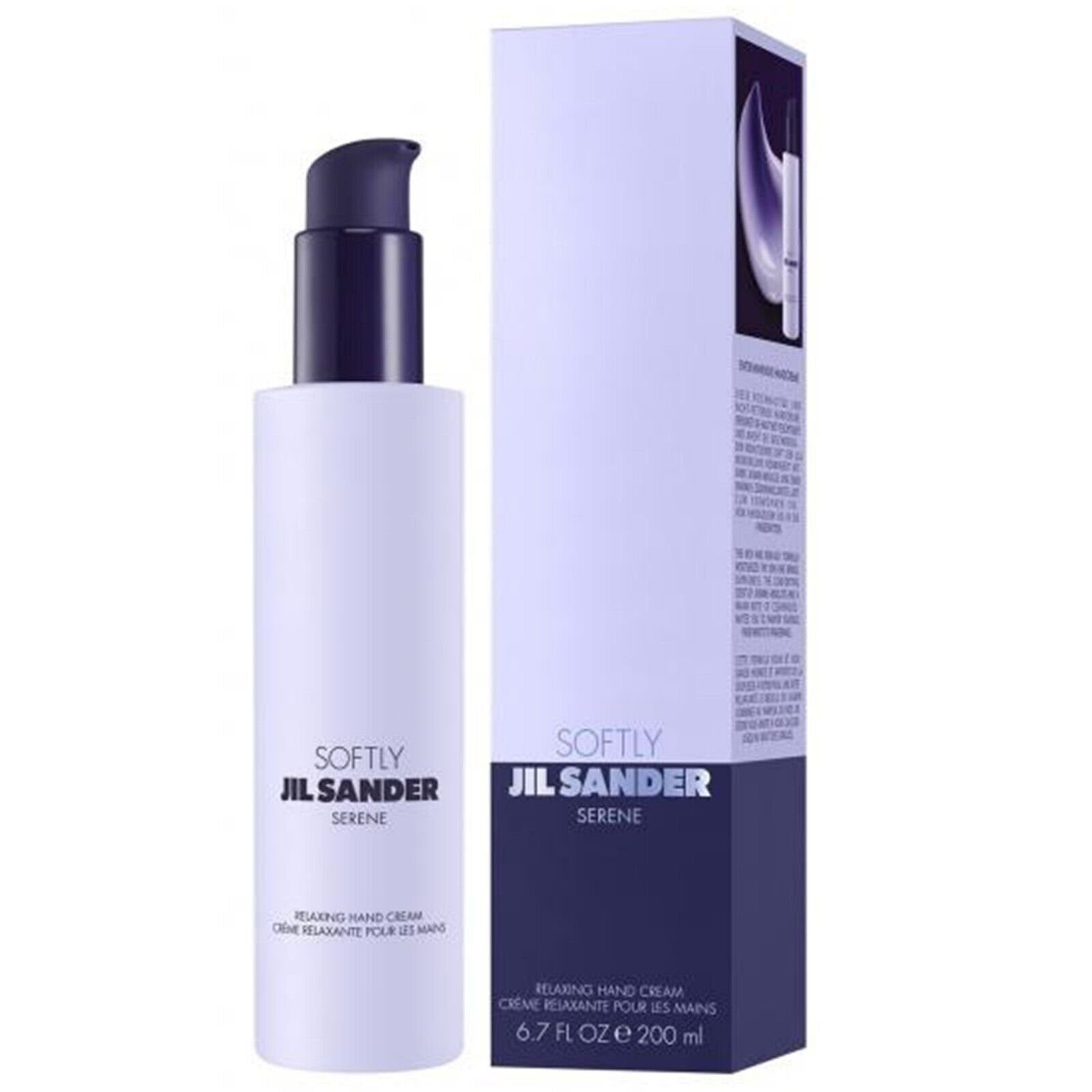 JIL SANDER Handcreme "Serene" Handcreme 200ml Creme nicht fettend Kosmetik Beauty Pflege Pflegecreme Tiefenpflege zieht schnell ein, 3-tlg., für trockene Hände Feuchtigkeitscreme Feuchtigkeitspender