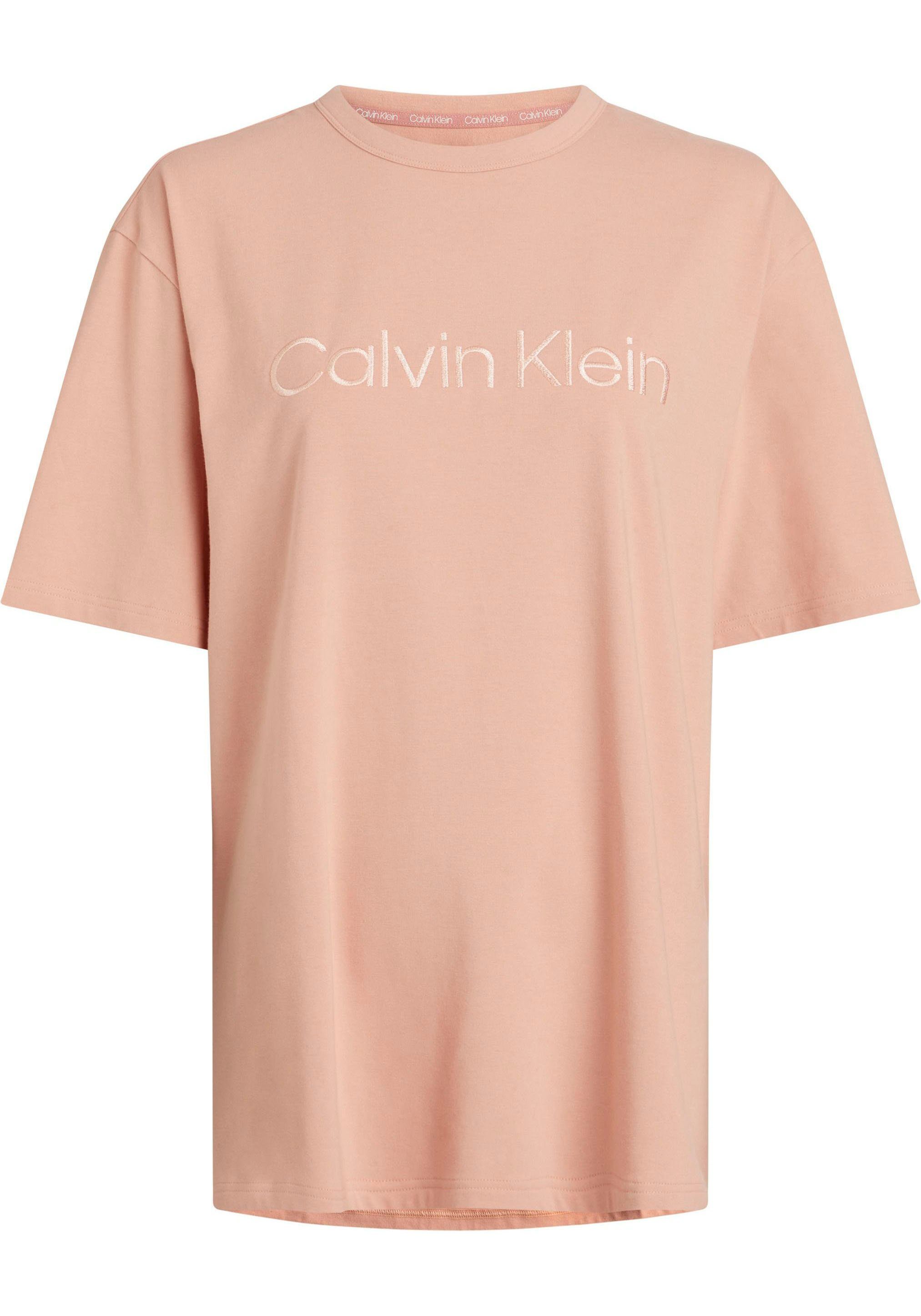 Klein Brust mit Underwear S/S auf Calvin CREW T-Shirt NECK Logoschriftzug der