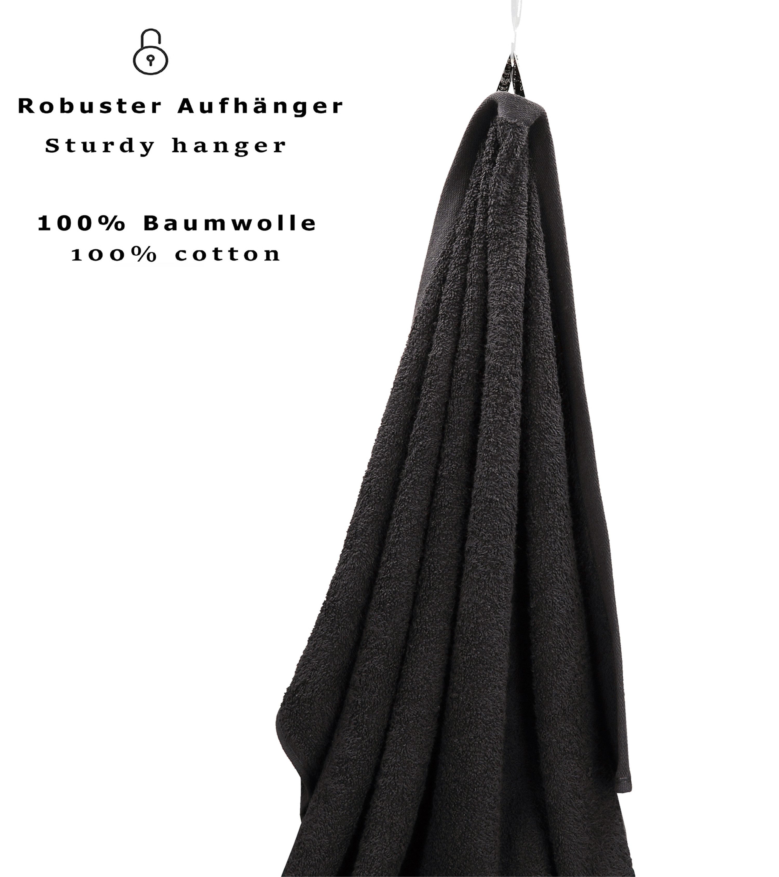 Betz Badetücher 3-tlg. Badetuch Set XXL DRESDEN Größe 100 x 200 cm Farbe dunkelgrau, 100% Baumwolle (Set, 3-St)