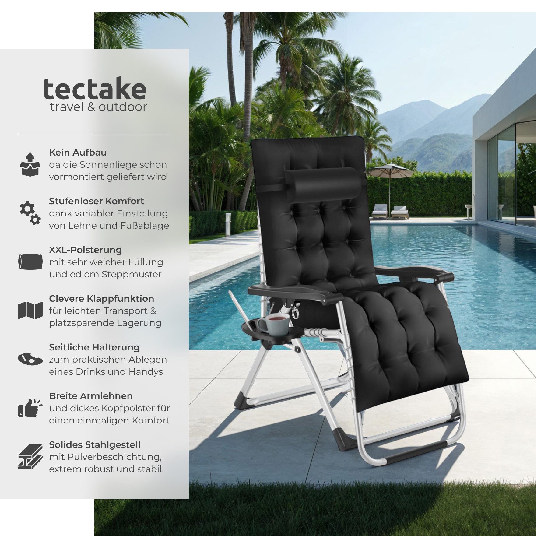 tectake Gartenstuhl Sonnenliege (Set, 2 St), günstig online kaufen