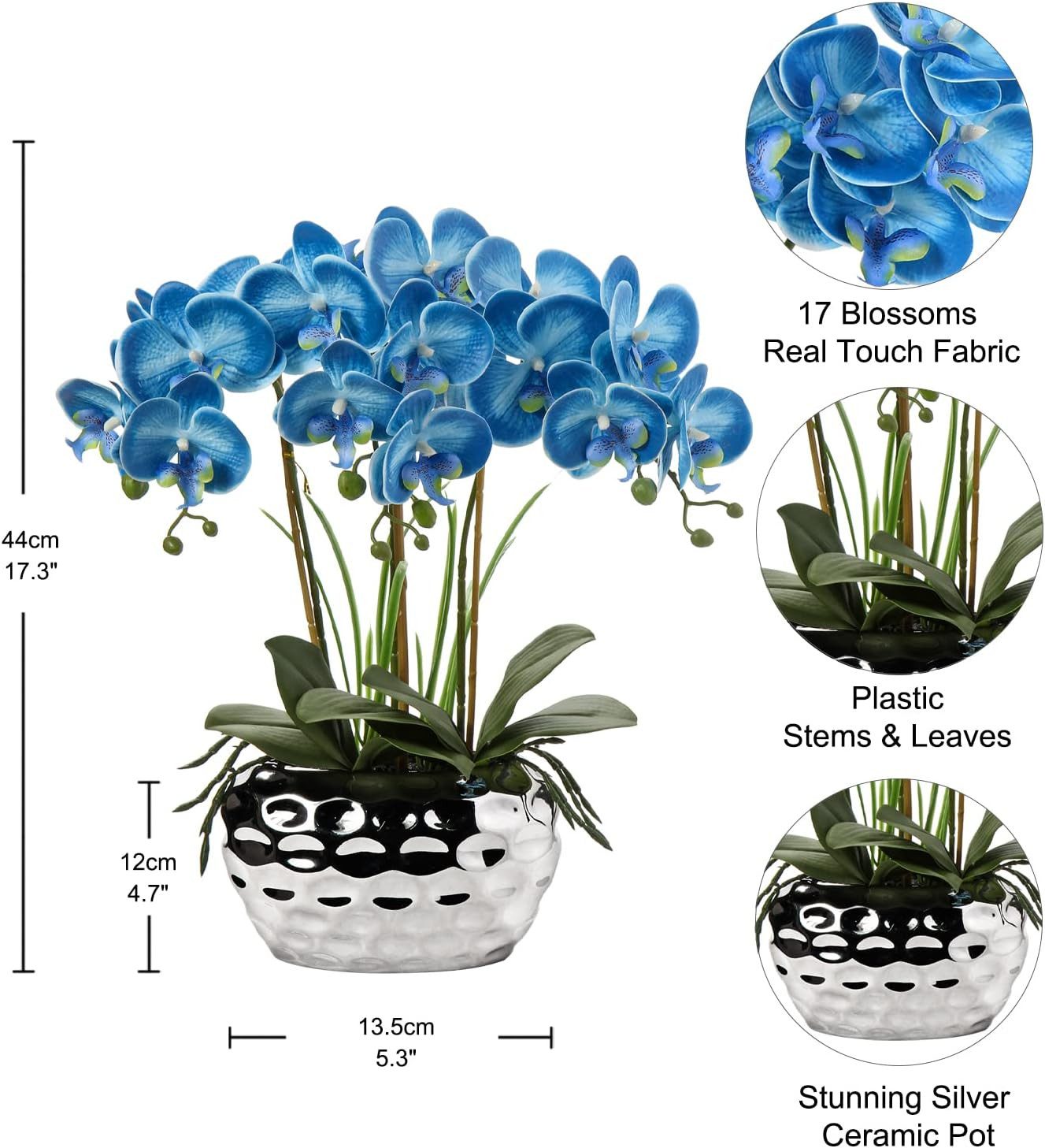 Gestecke Zggzerg 44CM Künstliche Orchideen Phalaenopsis Kunstblumen, zggzer günstig online kaufen