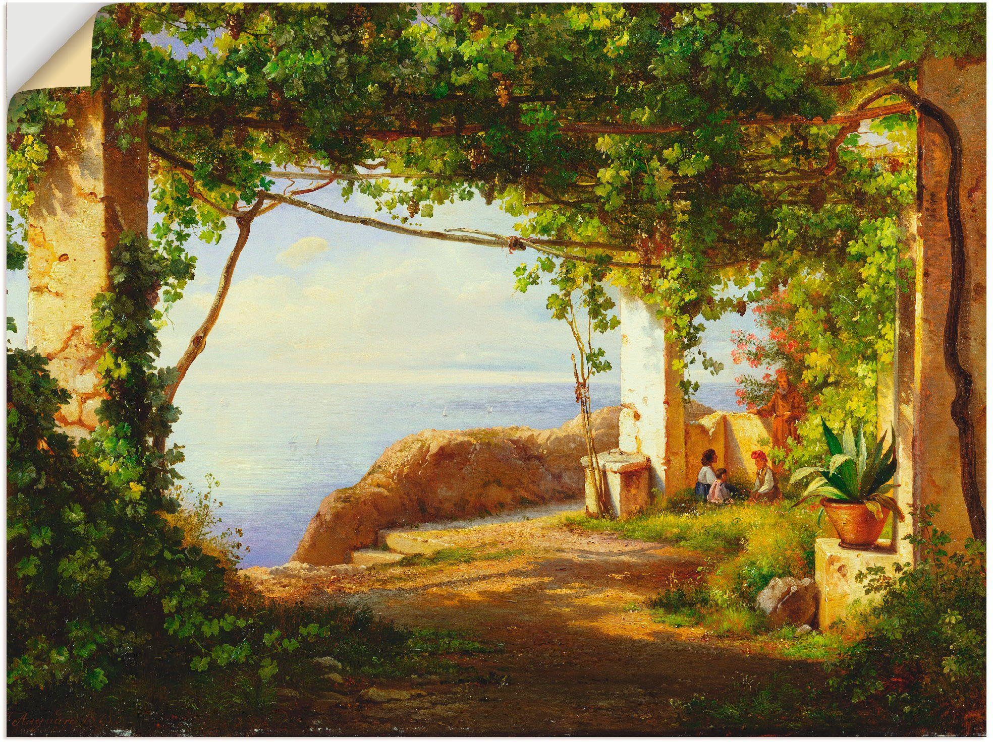 Artland Wandbild Sorrento. 1875, Garten (1 St), als Leinwandbild, Wandaufkleber oder Poster in versch. Größen