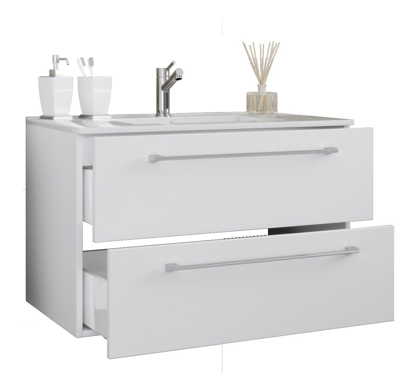 VCM Waschtisch 2-tlg. Waschplatz Waschtisch Badinos 2 Schublade. € 229,00