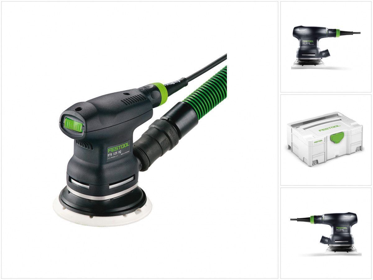 FESTOOL Exzenterschleifer ETS 125 EQ-Plus Exzenterschleifer 200W 2mm Hub im Systainer (571814