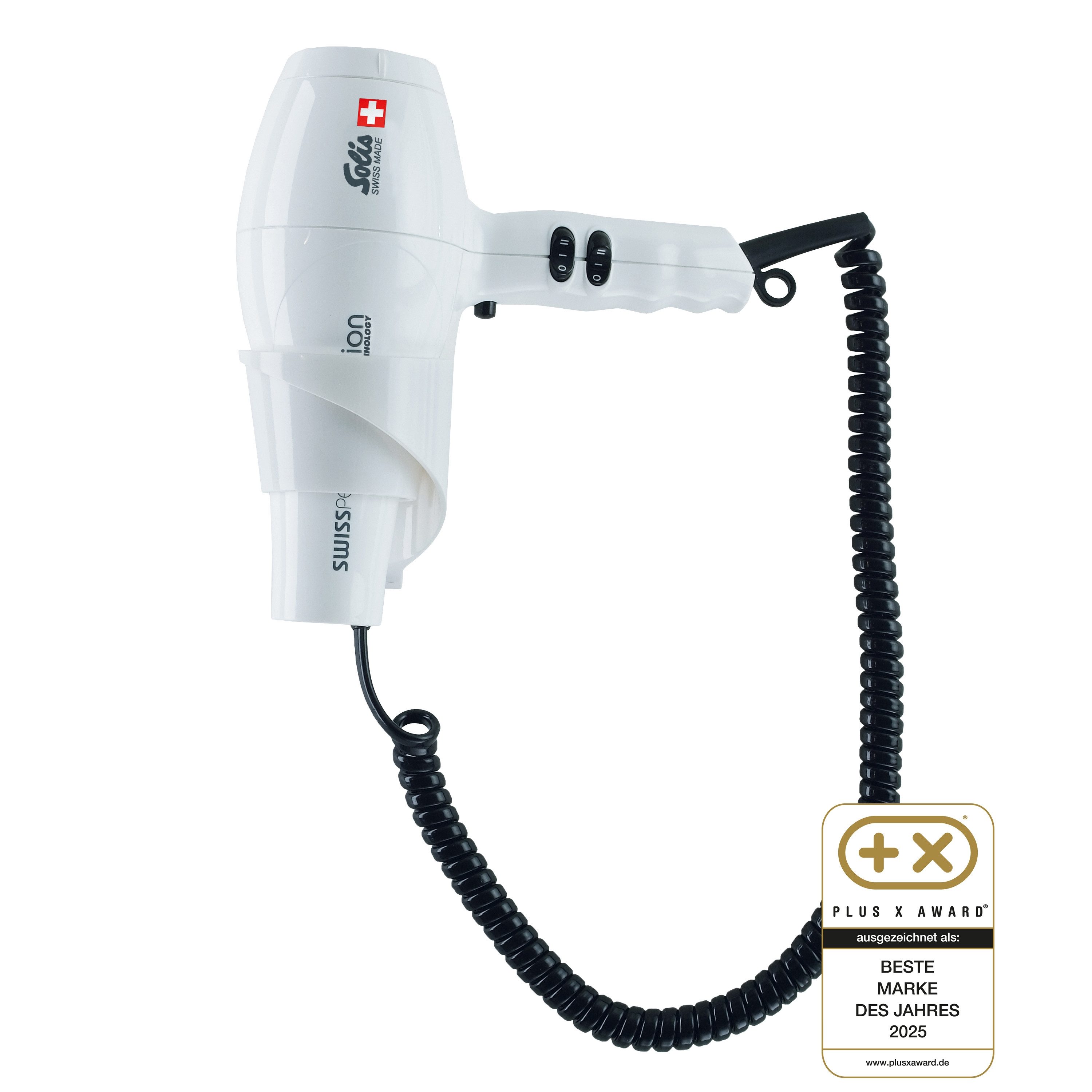SOLIS OF SWITZERLAND Wandhaartrockner Swiss Perfection, Typ 443, 1800 W, Spiralkabel, Ionen-Technologie