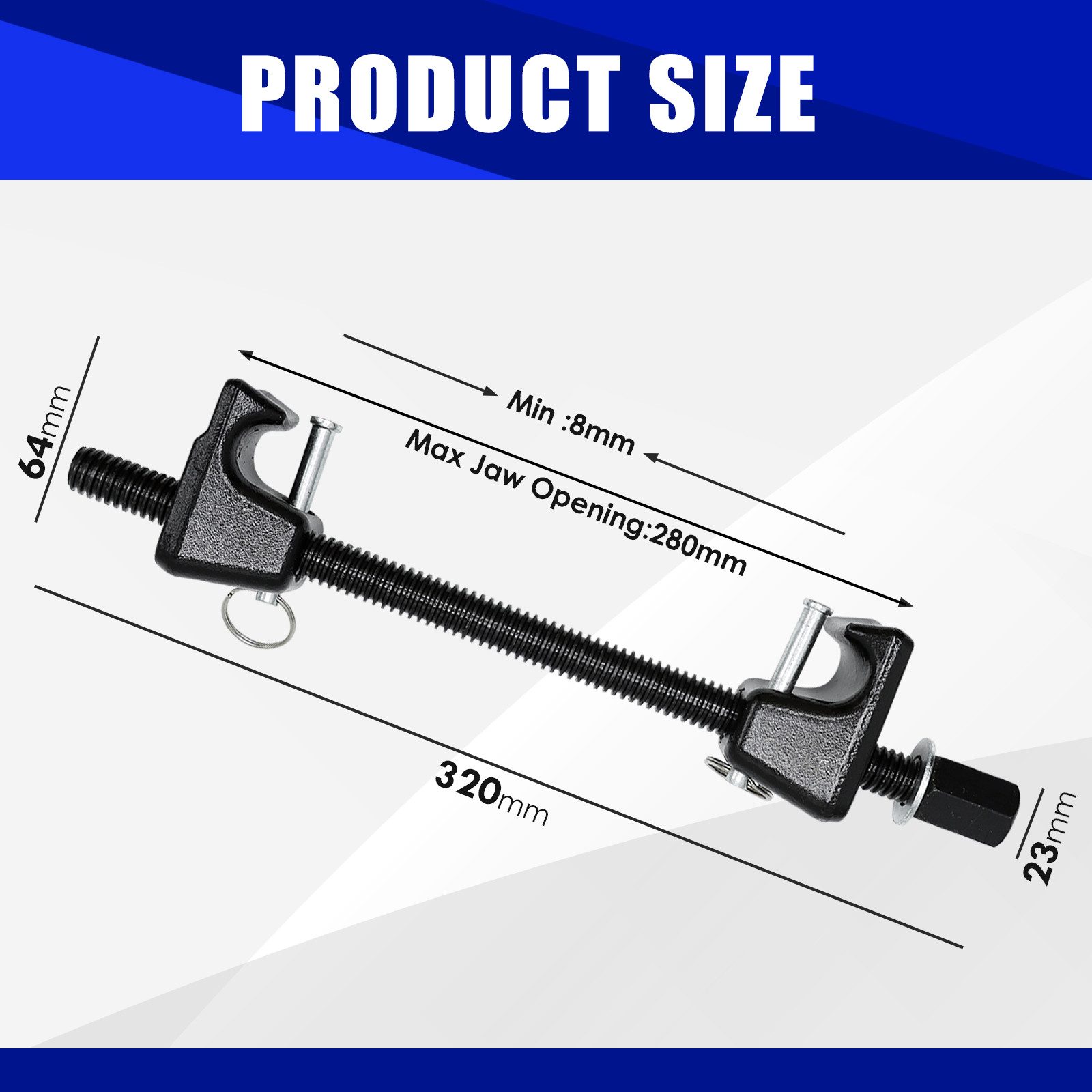 CCLIFE Montagewerkzeug 2tlg Profi Auto Federspanner KFZ Feder Spanner Werkzeug 320MM, B: 23 cm, L: 36 cm