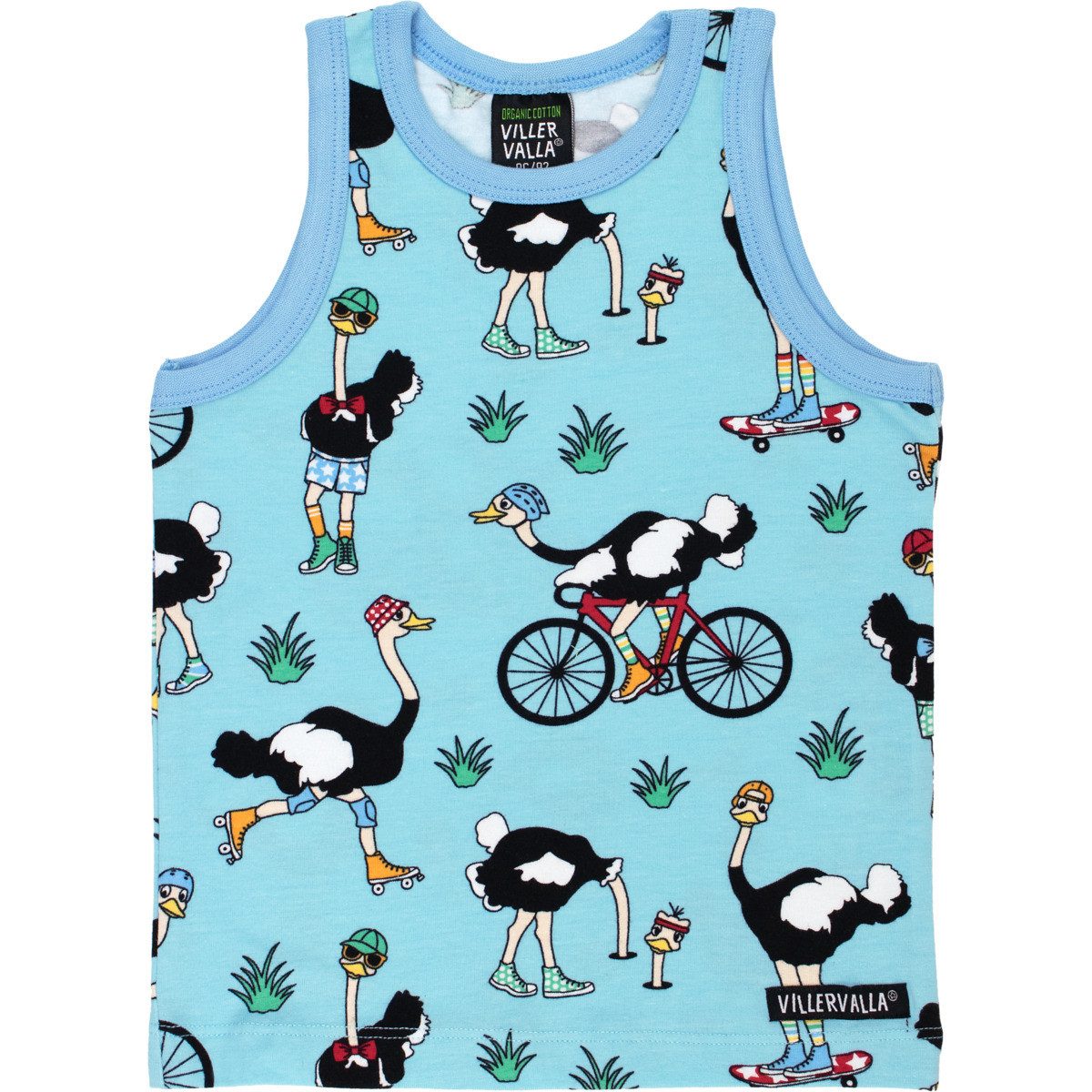 Villervalla Tanktop Strauß Unisex Kinder Kinderset, Kinder Outfit, Kindertop, Kindershorts, Zweiteiler