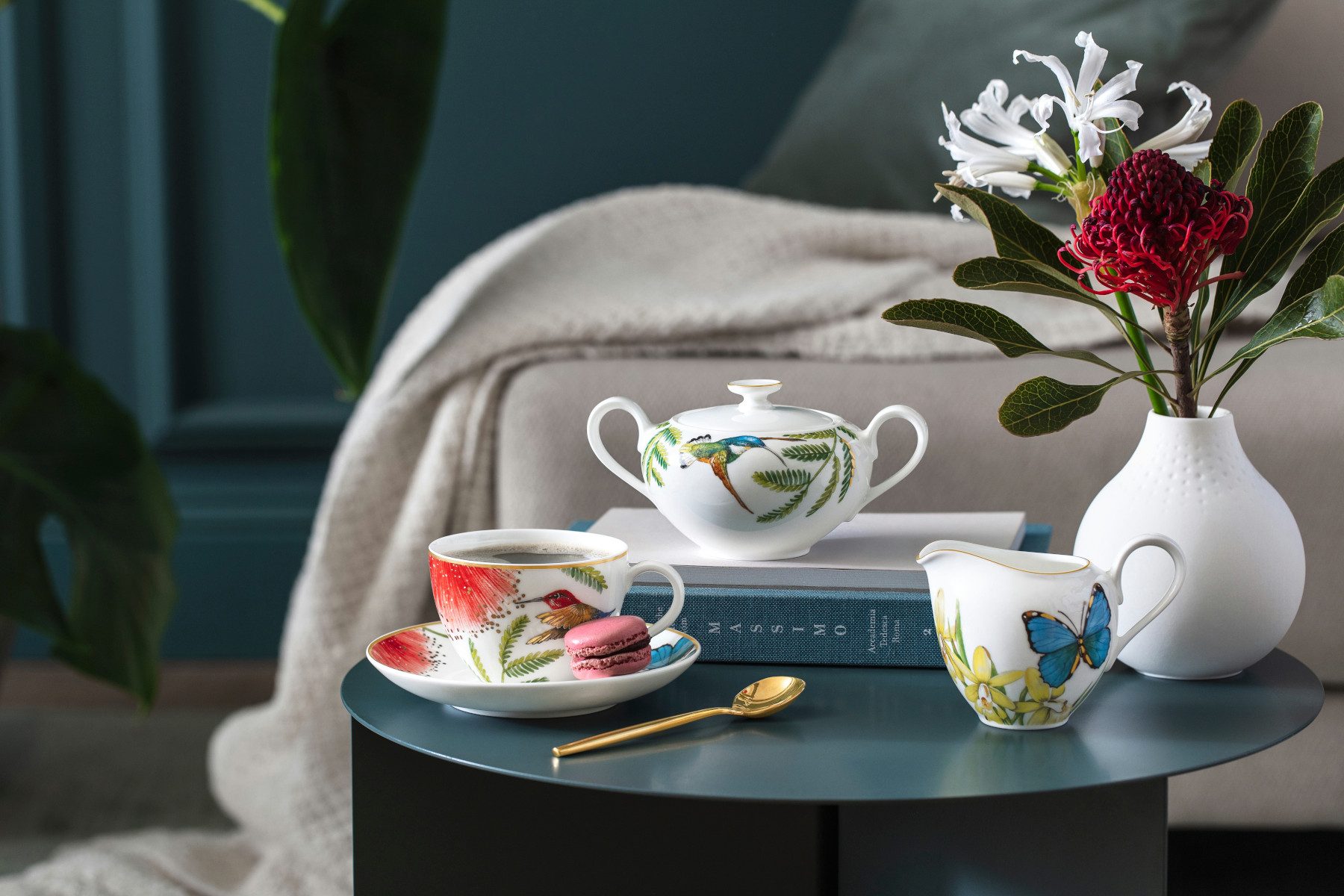 Villeroy & Boch Tasse Amazonia Anmut Kaffeeobertasse 0,2 l, Premium Bone Porcelain