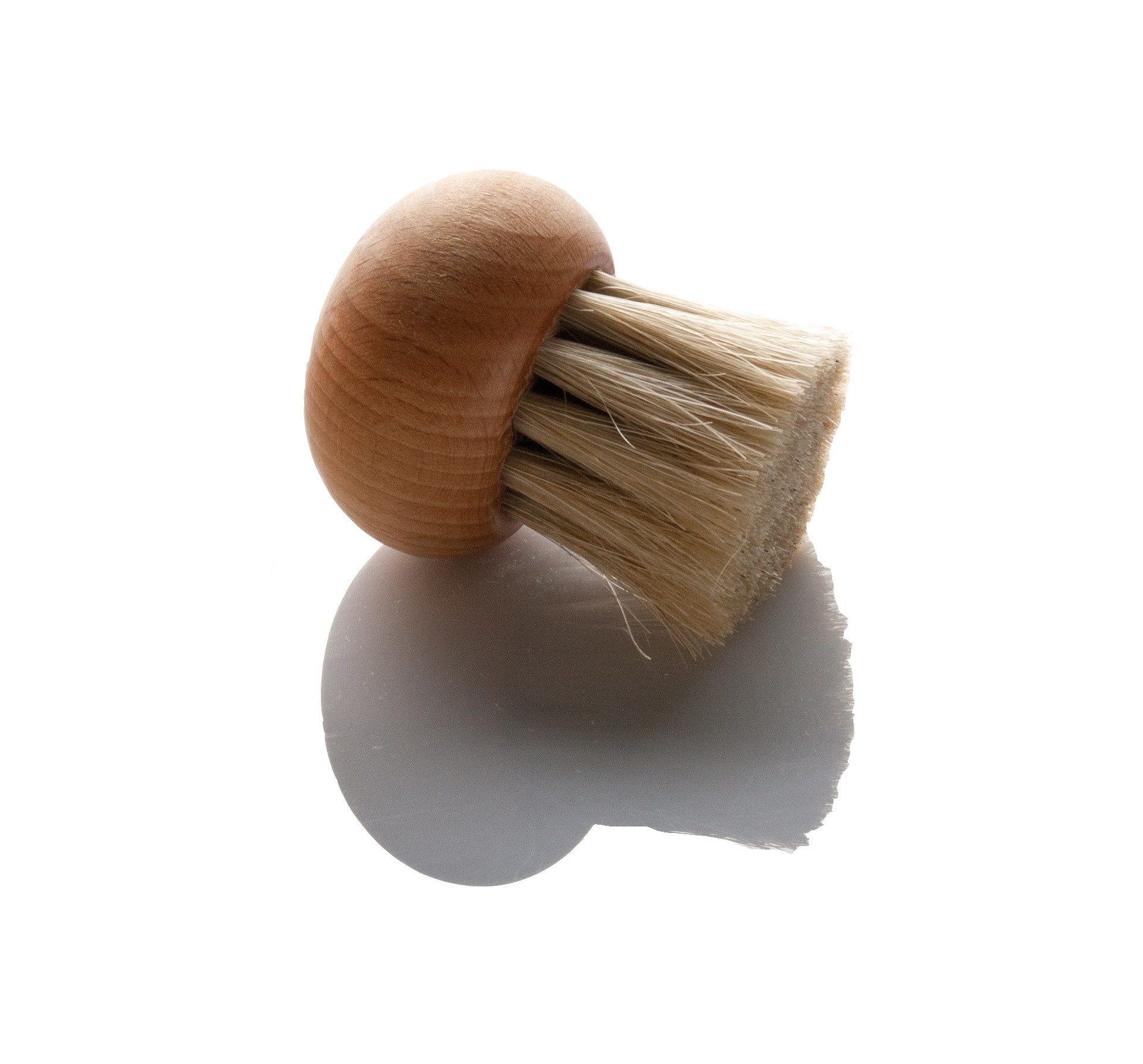 LARES Reinigungsbürste Champignonbürste aus hochwertigem Buchenholz - mit weichen Borsten, zur optimalen Vorbereitung für Pilzliebhaber - Made in Germany