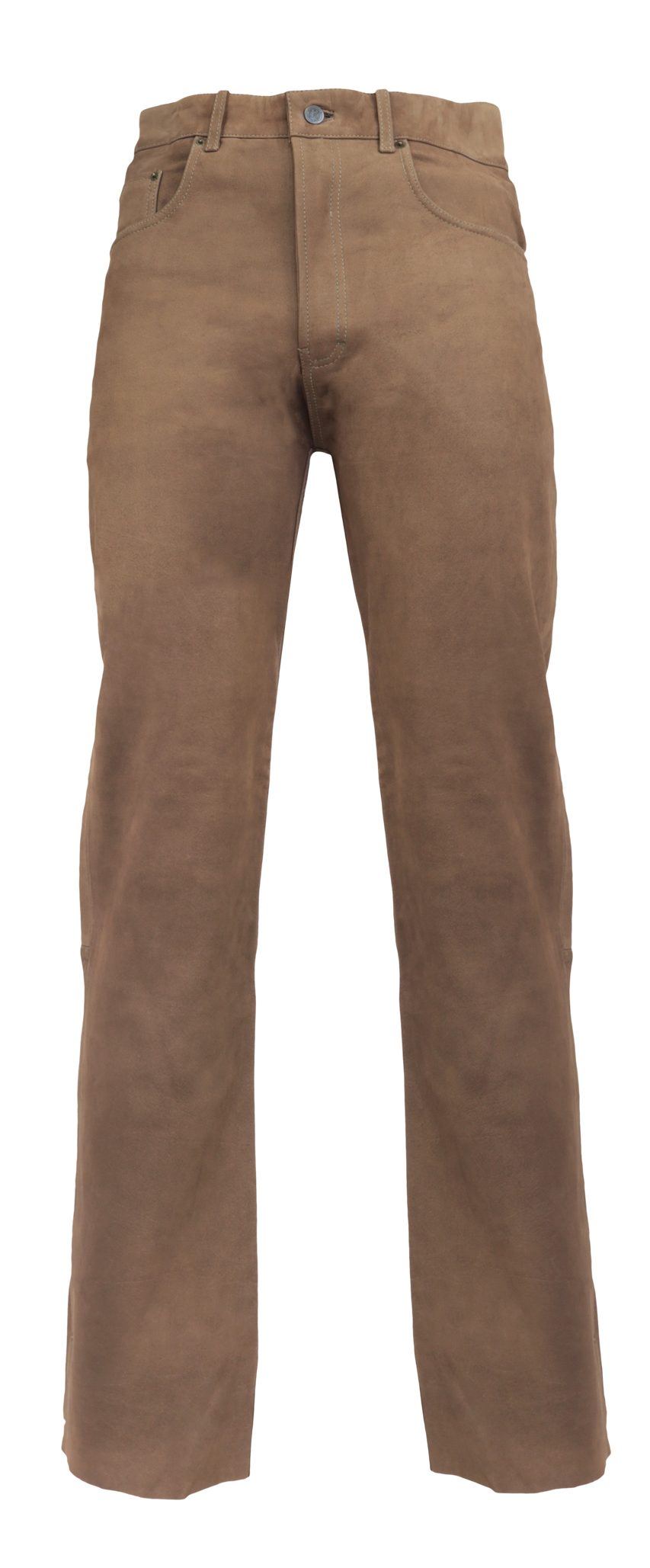 RICANO Lederhose RT-101 Hochwertiges Büffel-Nubuk Leder ; 5-Pocket-Stil - Lederjeans Camel