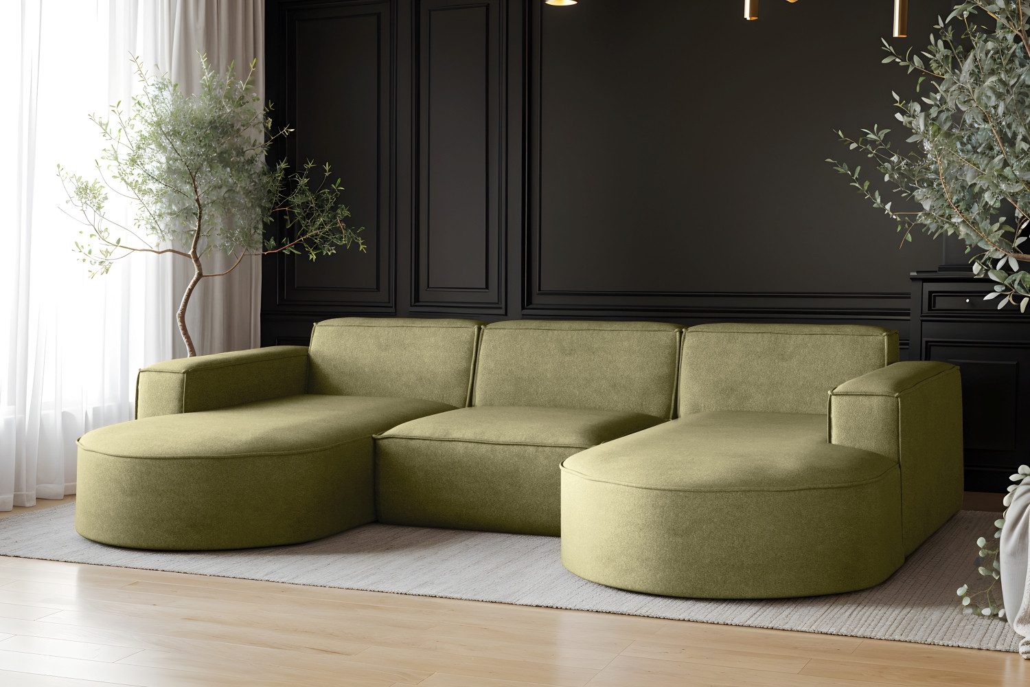 Kaiser Möbel Ecksofa Sofa U form, günstig online kaufen