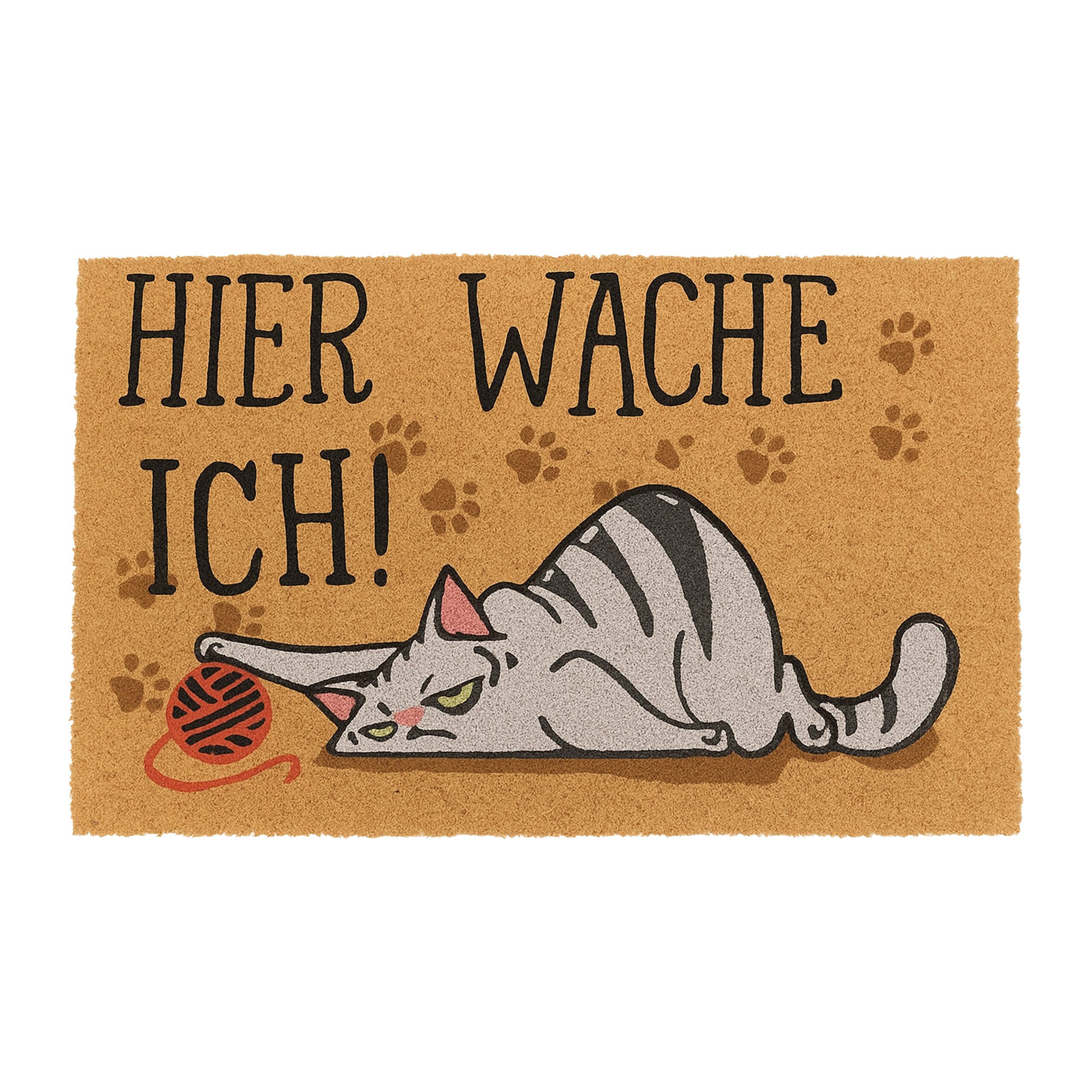 relaxdays Fußmatte Kokos Fußmatte Tiere 60x40 cm, rechteckig, Höhe: 600 mm, E