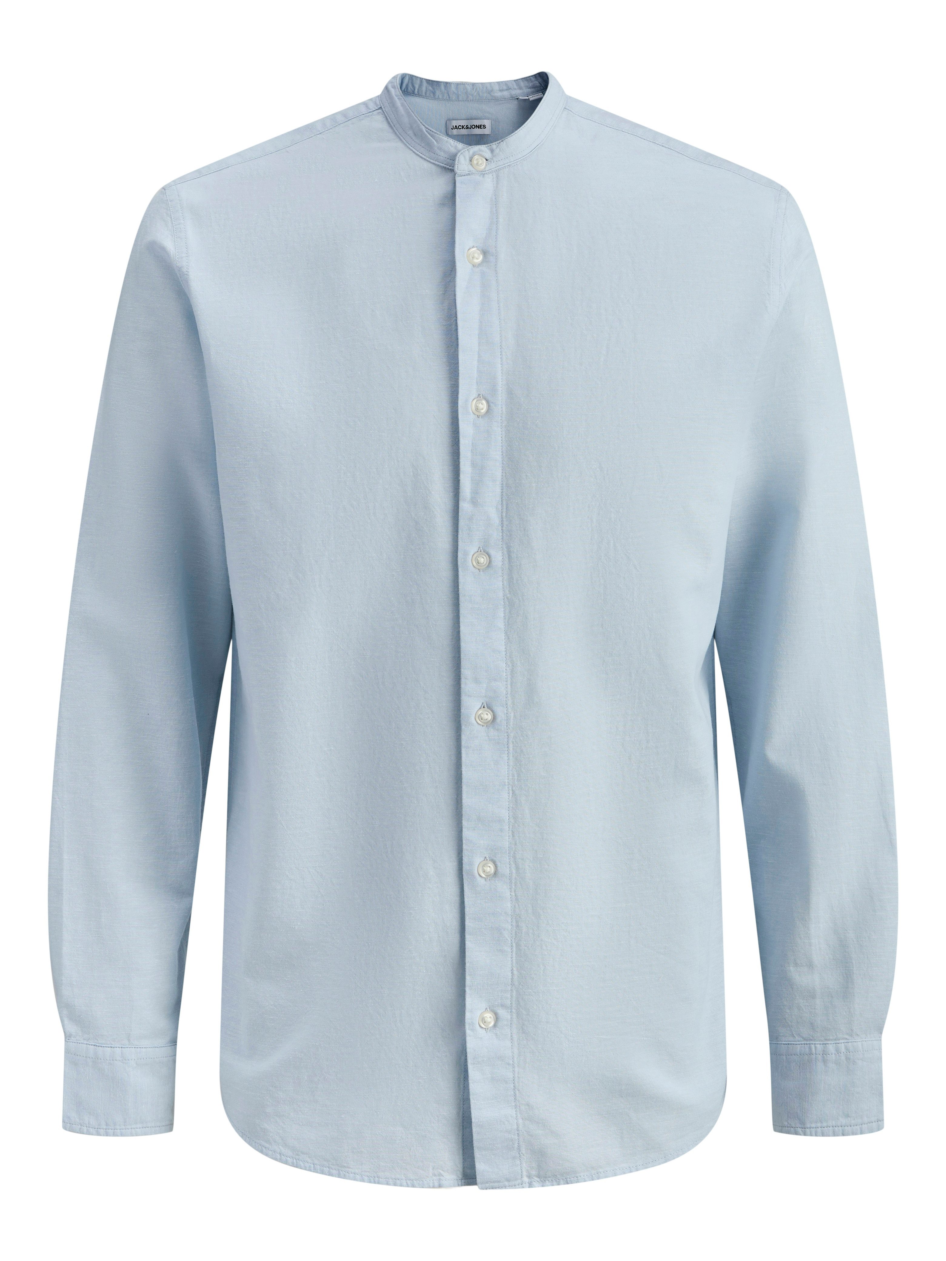 Jack & Jones PlusSize Langarmhemd JJEBREEZE LINEN BLEND BAND SHIRT L PLS mi günstig online kaufen