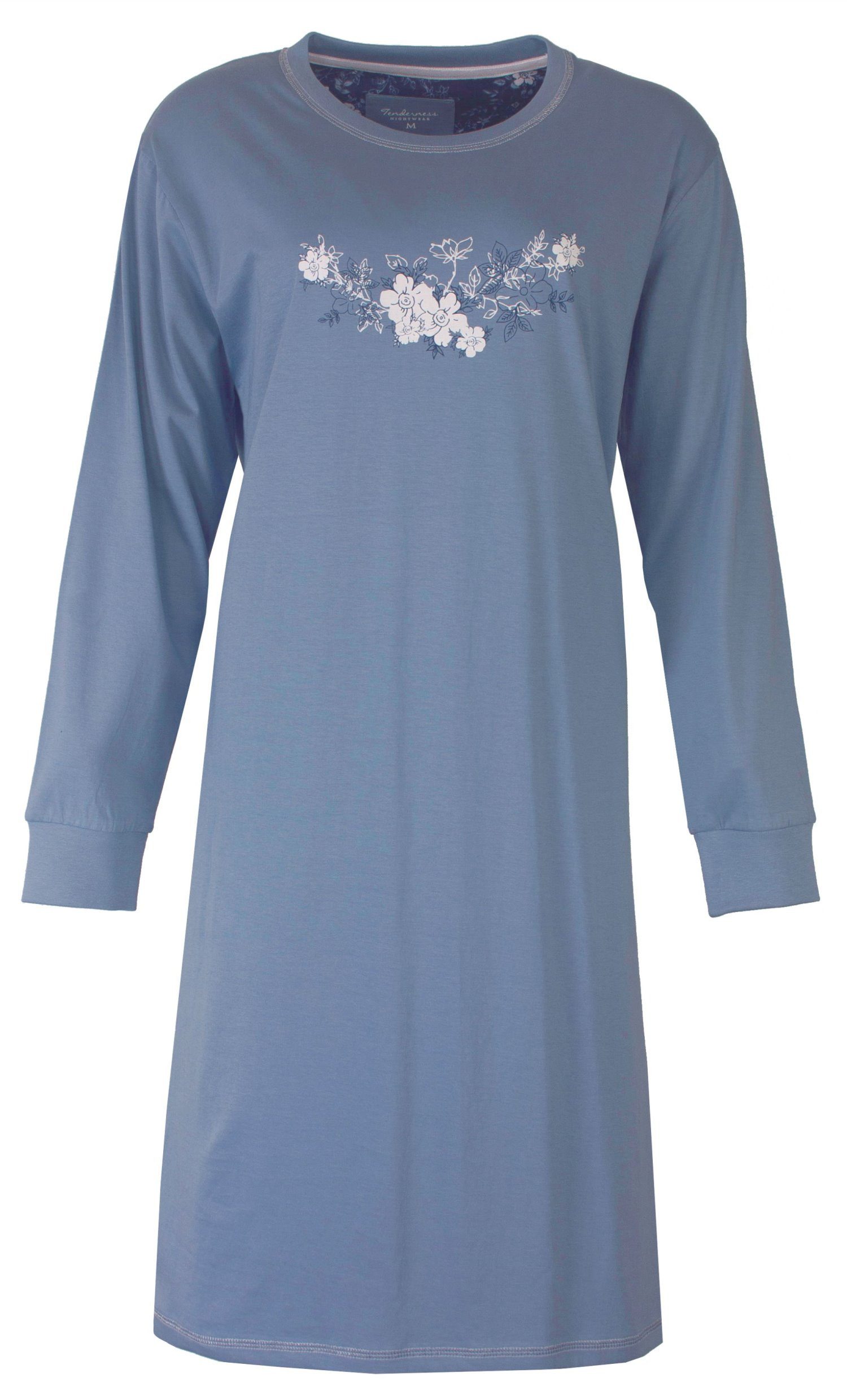 Tenderness Nachthemd Damen Schlafshirt mit langem Arm (1-tlg) Baumwolle günstig online kaufen