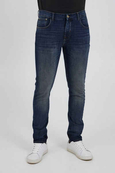 !Solid Slim-fit-Jeans Slim Fit Denim Jeans Stoned Washed Trousers SDTOMY (1-tlg) 4134 in Blau