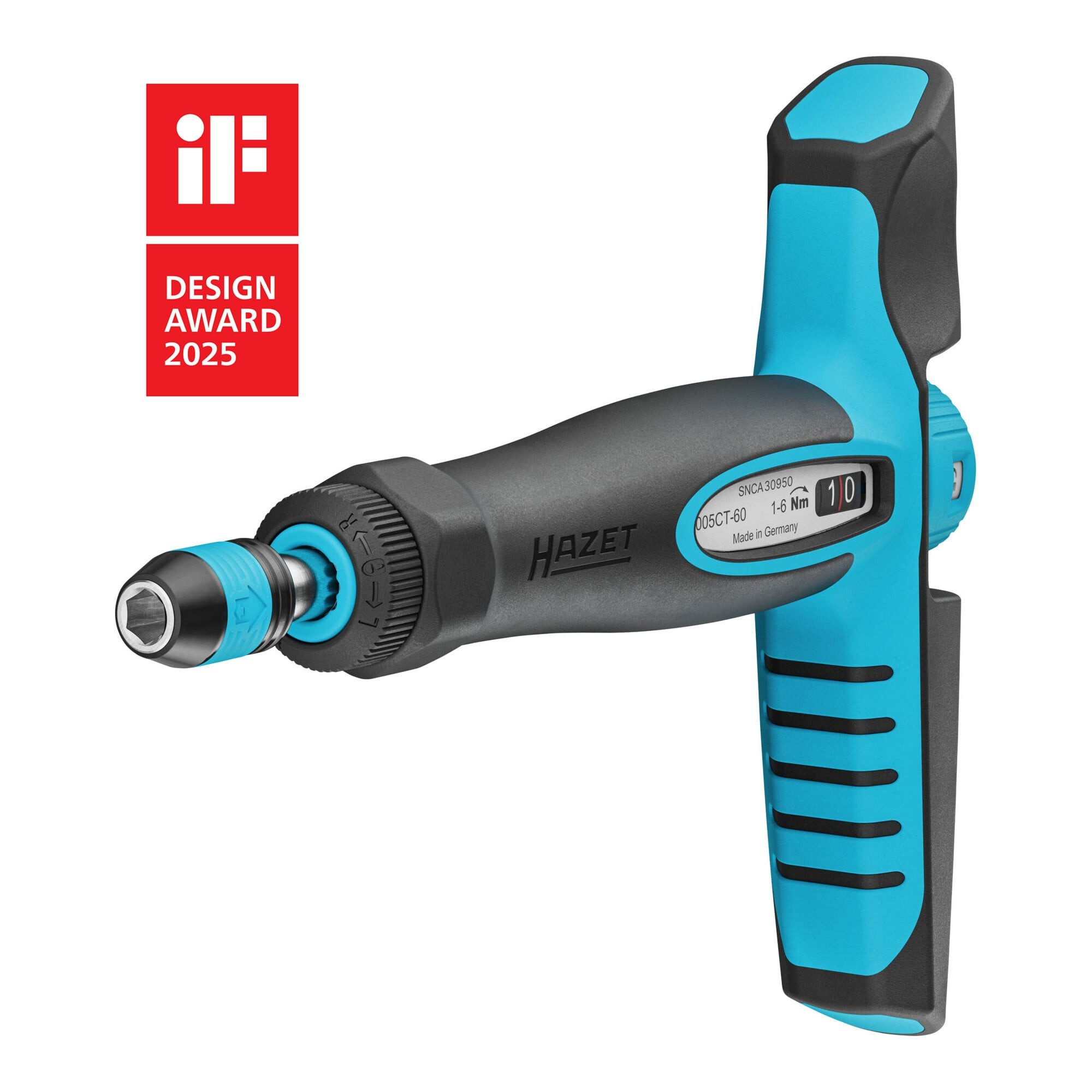 HAZET Drehmomentschlüssel HAZET Drehmomentschraubendreher mit Quergriff 6005CT-60, Drehmomentber