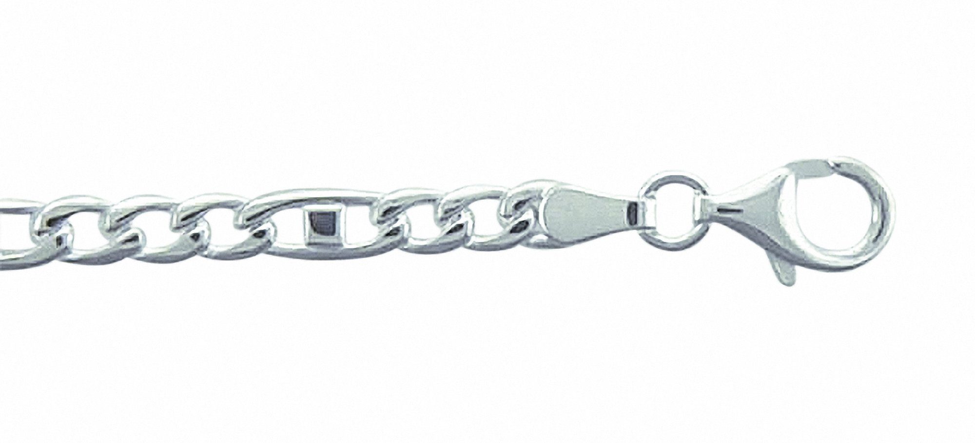 Silberarmband Damen 925 Silber Fantasie Armband 19 cm Ø 4 mm
