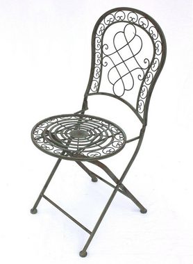 DanDiBo Gartenstuhl Metall Malega Patina 12185 Metallstuhl Stuhl Garten Vintage Eisen Nostalgie Eisenstuhl Antik