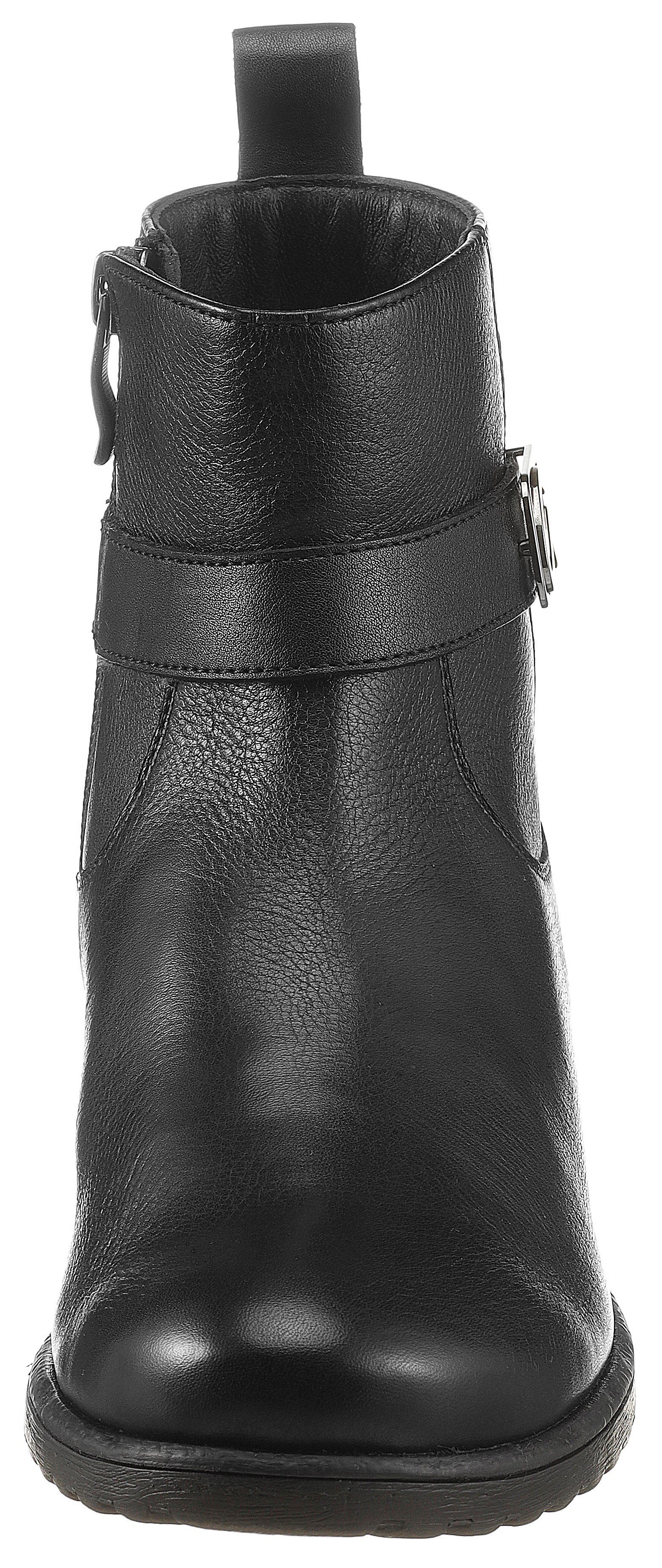 LIVERPOOL schwarz mit Stiefelette mit Logo Zierriemchen Ara
