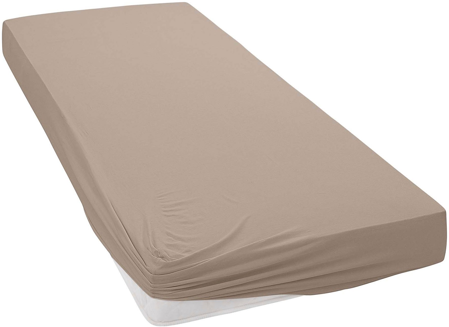 Janine Spannbettlaken ELASTIC 5002 Jersey Bettlaken mit Elasthan, 190 g/m², Jersey-Elasthan, Gummizug: rundum, (1 Stück), für Matratzen bis 35 cm Höhe, 95% Baum – Bild 2 von 5