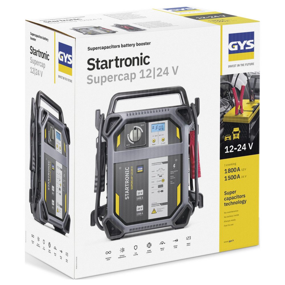 GYS GYS STARTRONIC SUPERCAP 12/24 V 082816 Schnellstartsystem 12 V, 24 V Autobatterie-Ladegerät