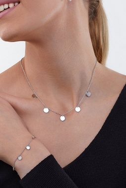 CAÏ Collierkettchen 925 Sterling Silber rhodiniert Plättchen Boho