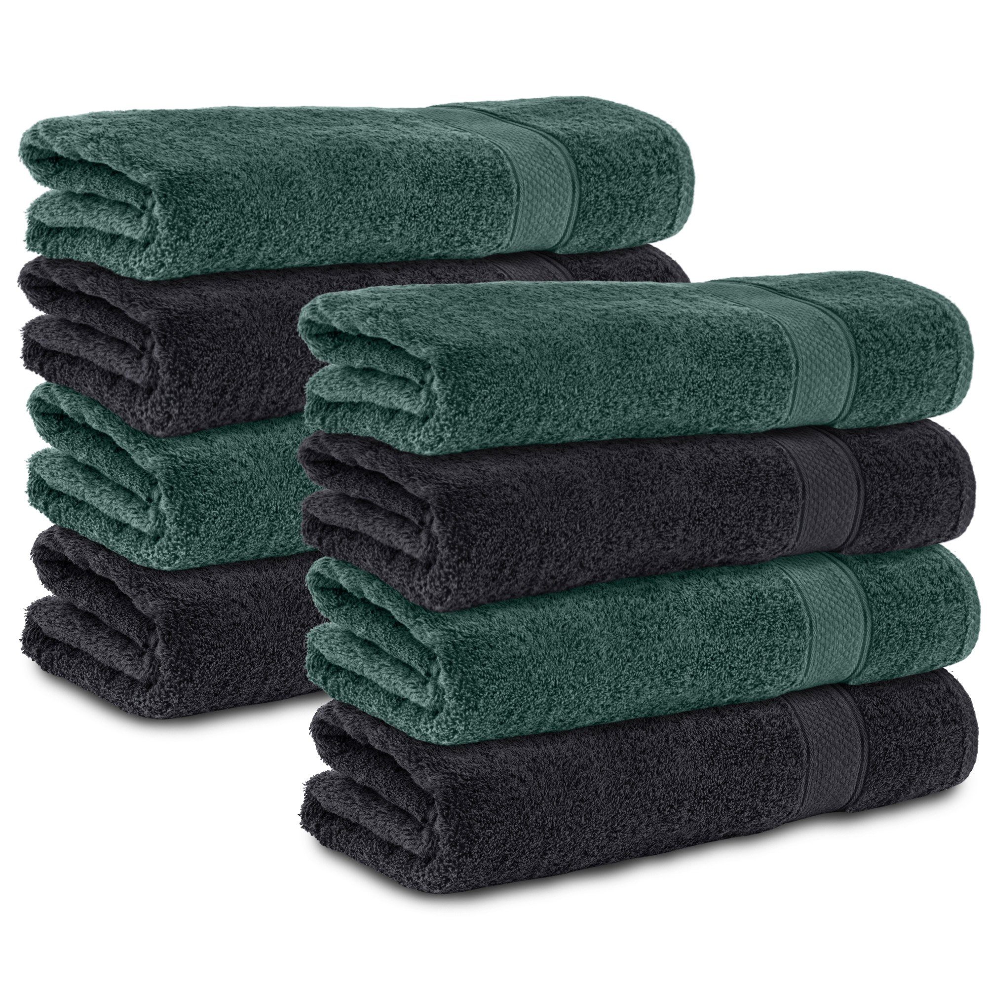 Komfortec Handtuch Set aus 100% Baumwolle, 4 Handtücher 50x100 cm und 4 Bad günstig online kaufen