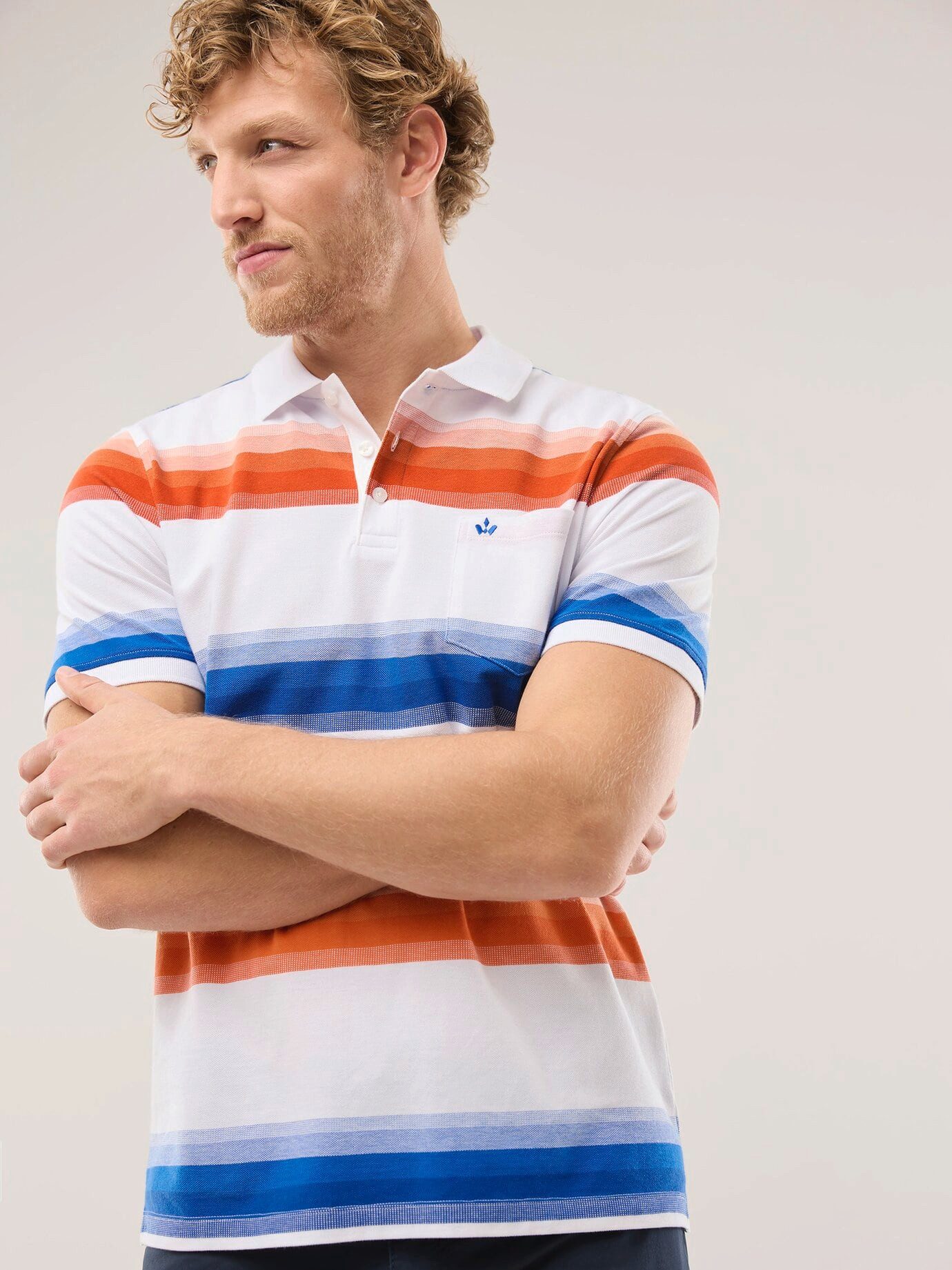 Walbusch Poloshirt Herren Pique-Polo Hitzefrei Kurzarm luftiger Piqué Baumwoll-Polo, 3-Knopf, Brusttasche, pflegeleicht – Bild 3 von 4