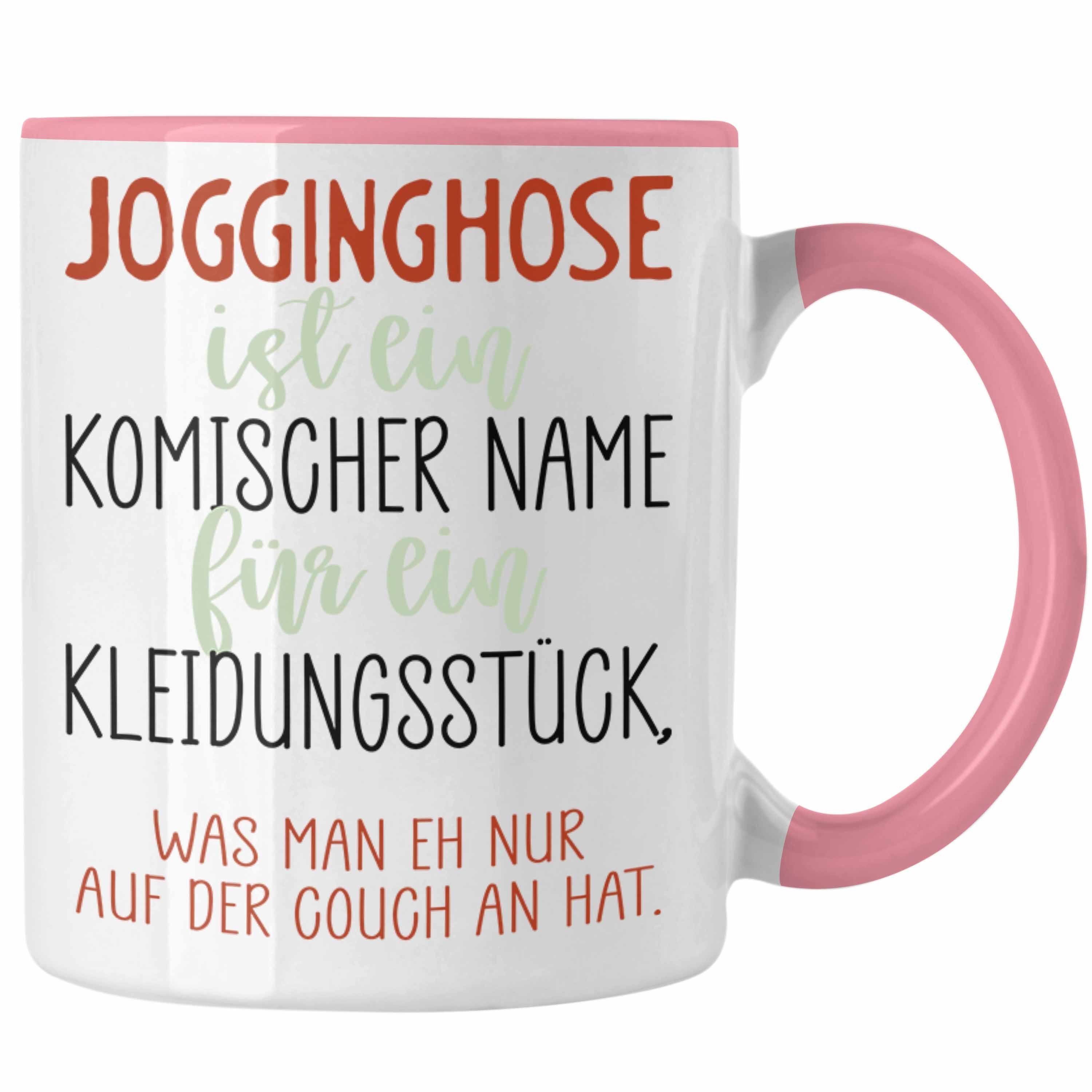 Jogginghose Chiller Tasse Geschenkidee Witzige Rosa Couch Spruch Kaffeetass Trendation Tasse