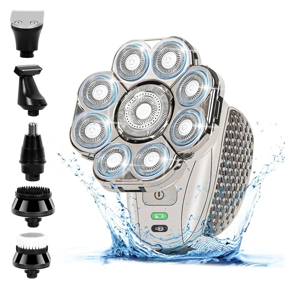 TUWENA Elektrorasierer Rasierer Herren Elektrisch,Folienrasierer Herre,Nass&Trocken Rasierer, mit LED-Anzeige, Wiederaufladbarer USB, Waschbarer