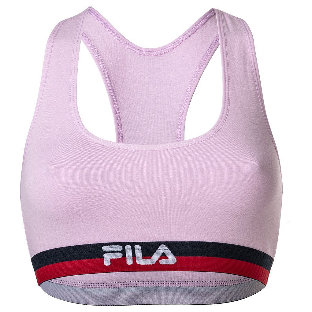 Racerback, Bustier - Sport-BH, Fila Cotton Bra, Lila Bustier Damen