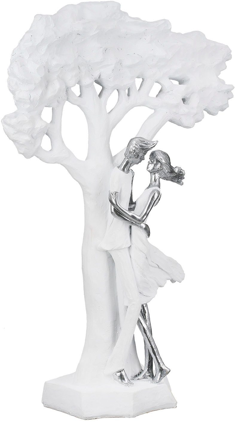 Casablanca by Gilde Dekofigur Skulptur Paar; Baum Liebesblicke weiß H. 44 cm (1 St)