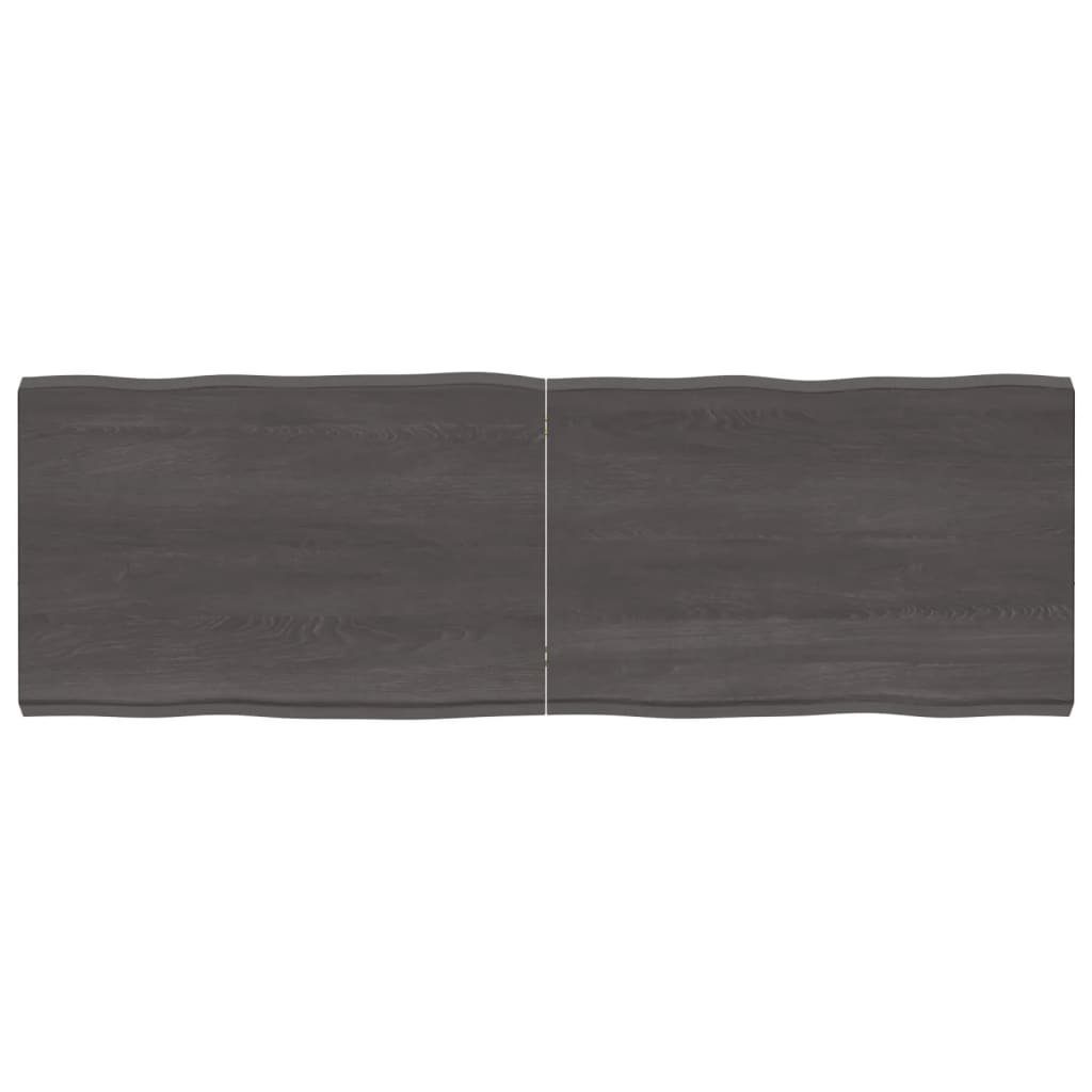 furnicato Tischplatte 180x60x(2-6) cm Massivholz Behandelt Baumkante (1 St)