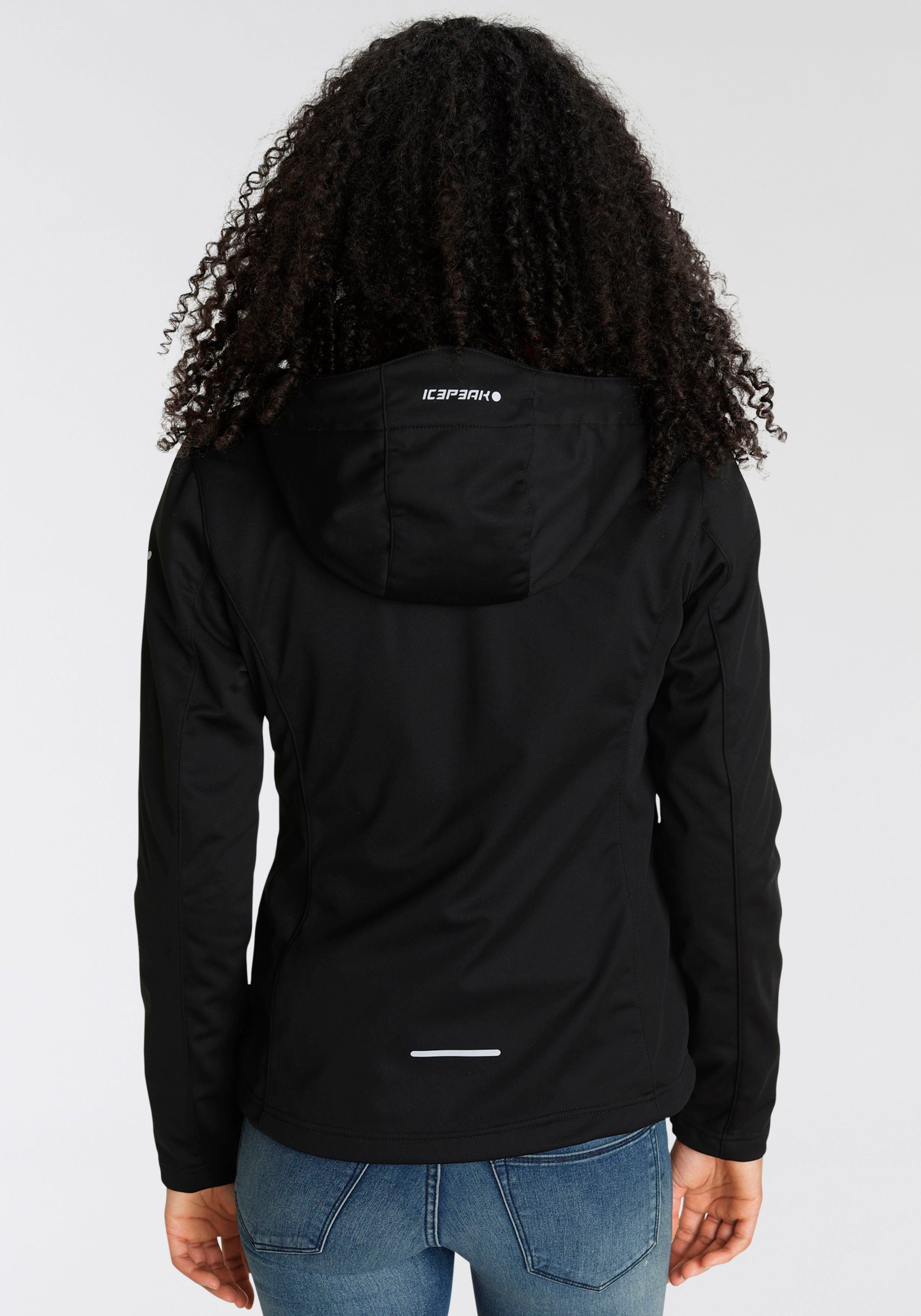 Wasserdicht BOISE black Icepeak D Winddicht Softshelljacke SOFTSHELLJACKE &