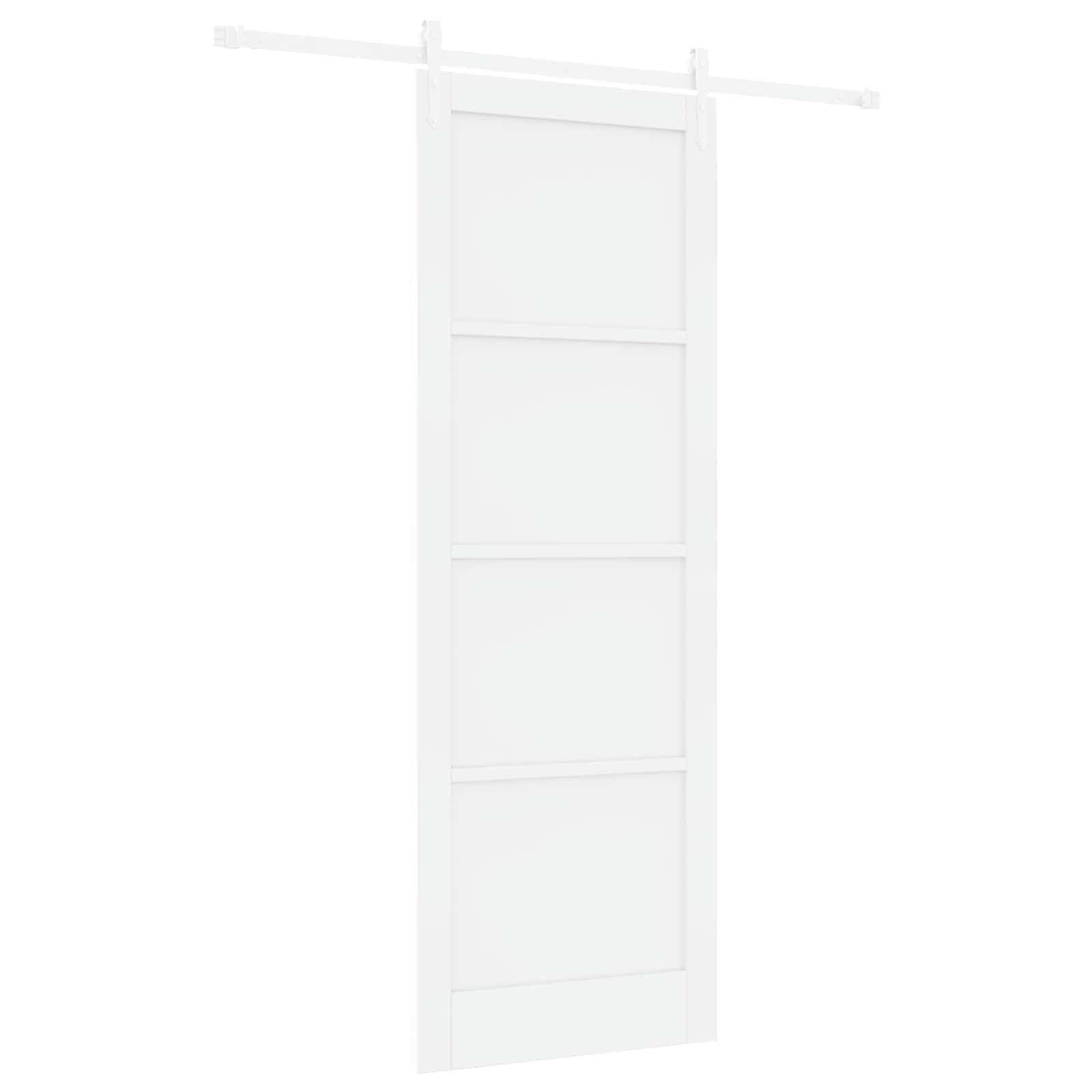 vidaXL Schiebetür ORKDAL Weiß 83 x 232 cm Massives Kiefernholz (1-St)