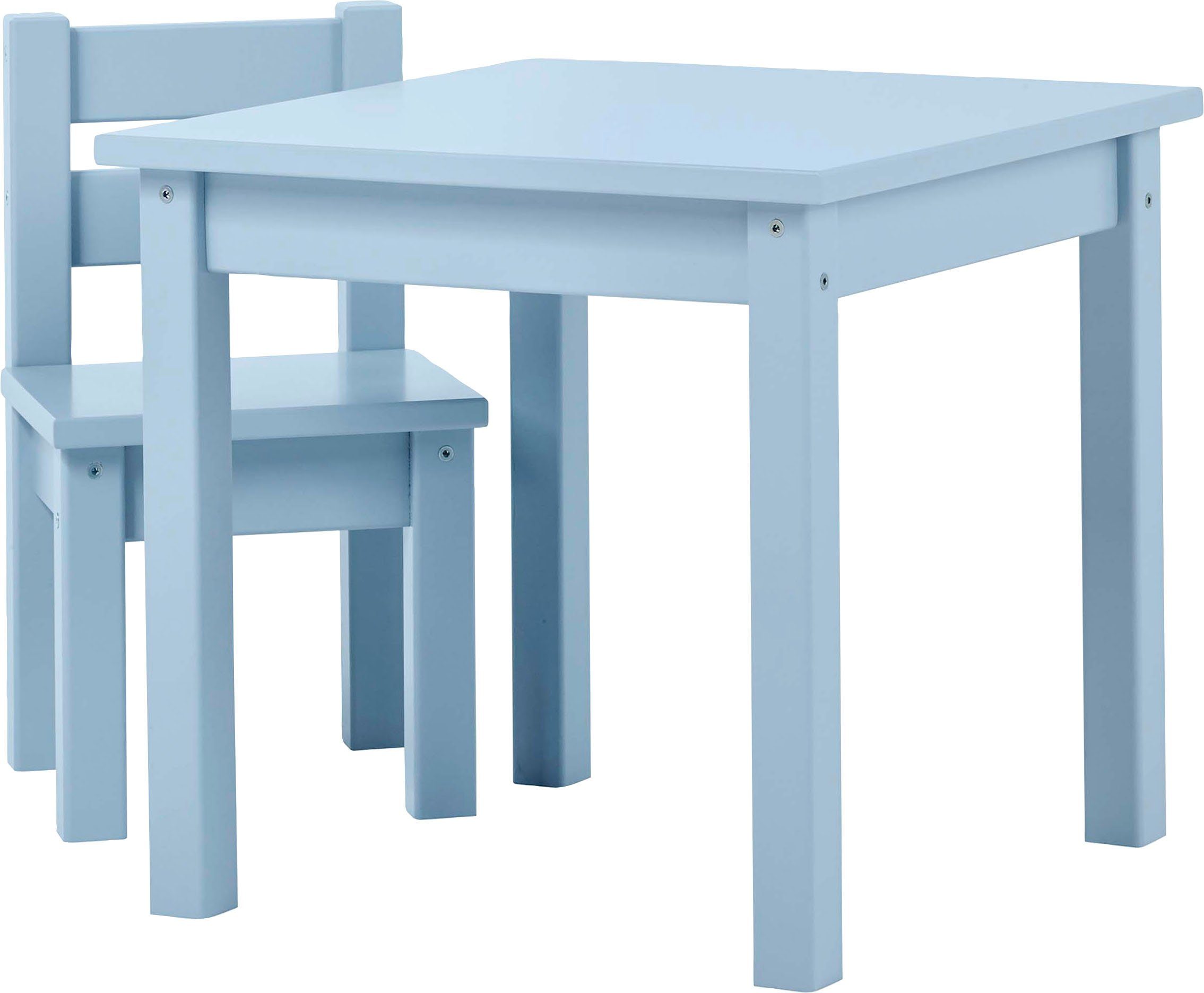 blau 2-tlg., 1 Stuhl mit Kindersitzgruppe einem Stuhl), 1 Farben, in vielen Kindersitzgruppe, MADS Hoppekids Tisch, (Set,