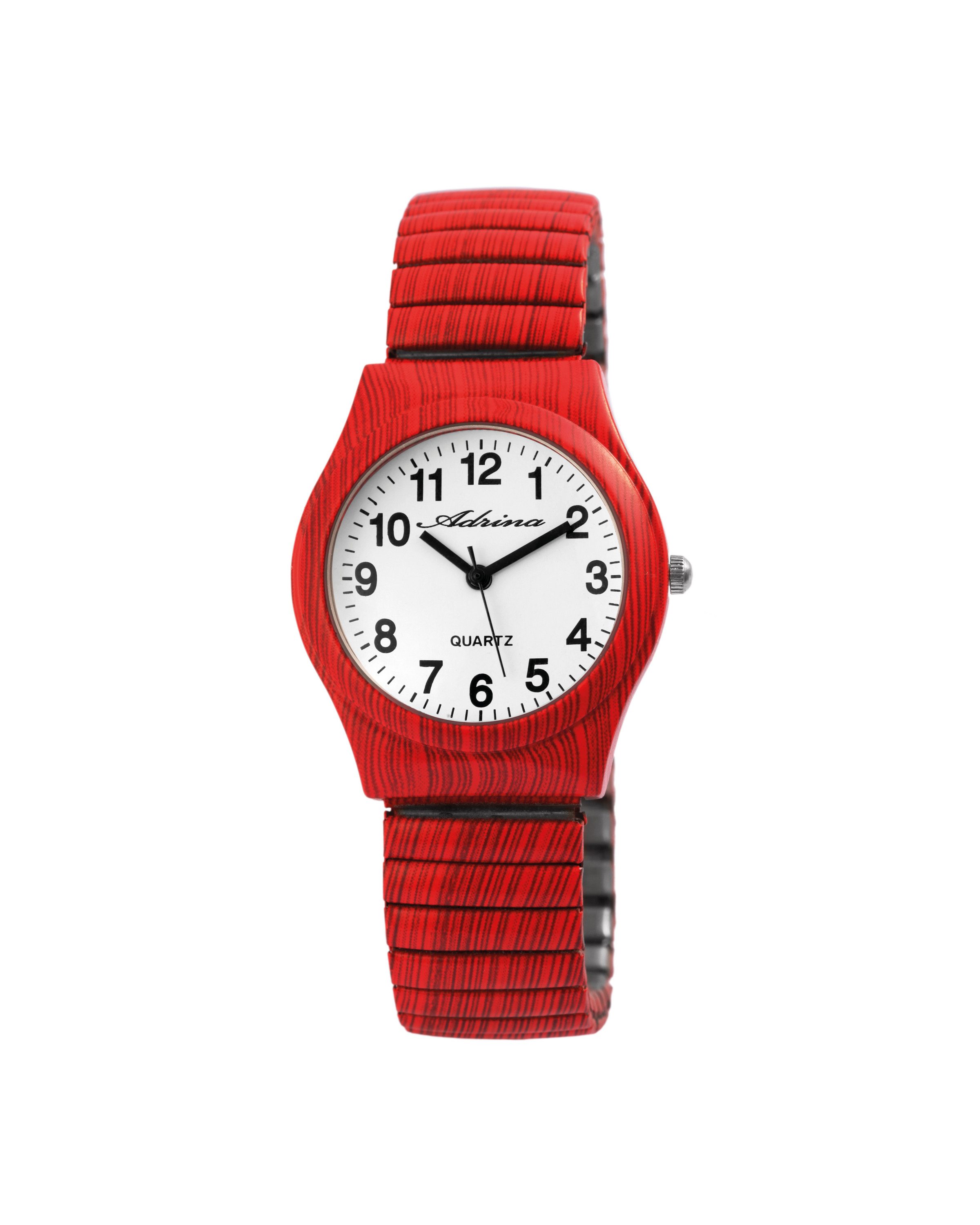 Adrina Quarzuhr Adrina Damenarmbanduhr mit Edelstahlzugband, Ø 34 mm (Colores)