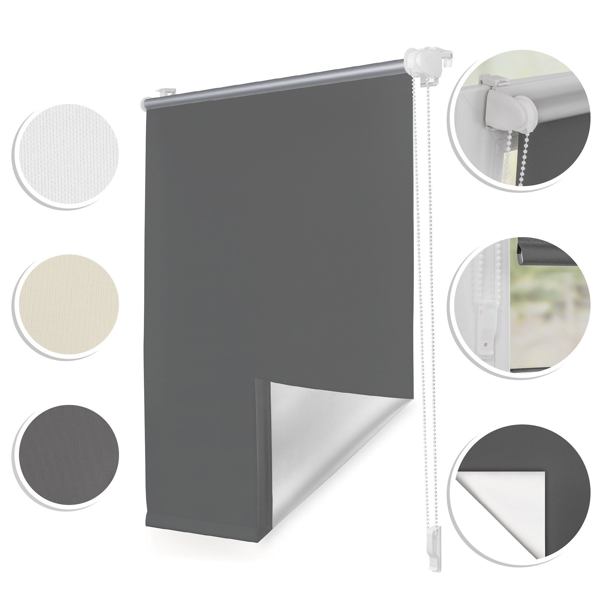 Rollo Thermo-Rollo, Roomy, verdunkelnd, Klemmbar, Anschraubbar, freihängend günstig online kaufen