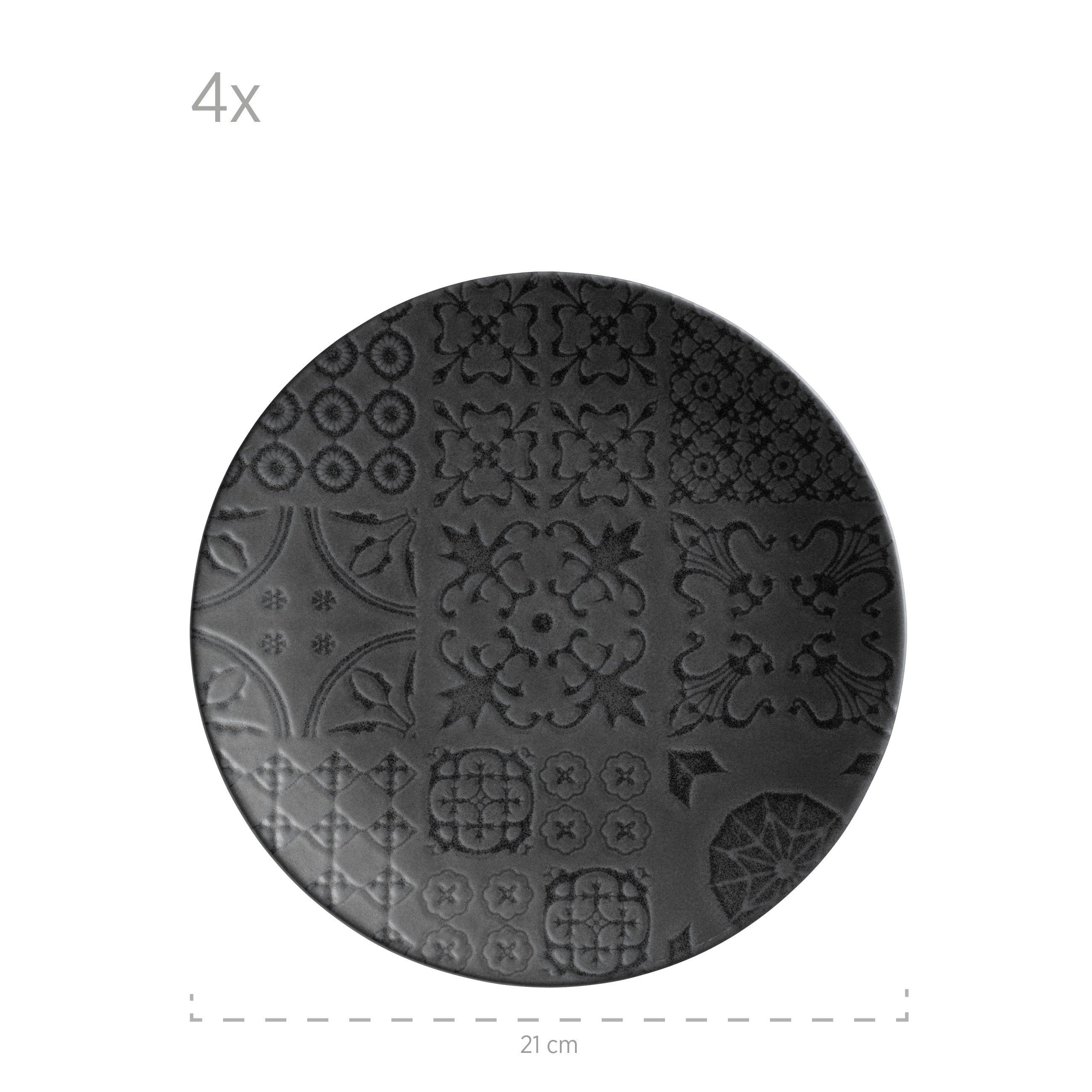 MÄSER Tafelservice Trad. Tiles (12-tlg), 4 Personen, Steinzeug