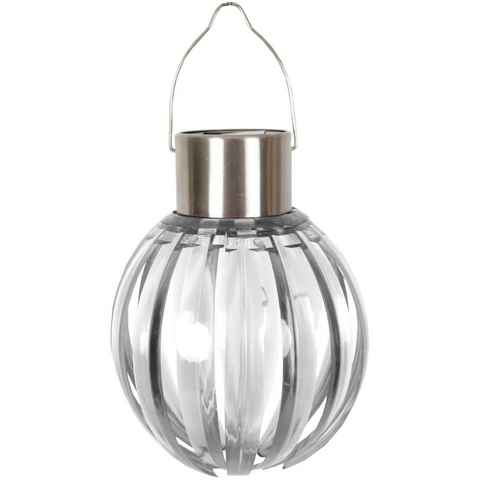 Bestlivings LED Lampion Kugel-Lampe, LED fest integriert, Warmweiß, LED fest integriert, Warmweiß,Solar Lampe(14,5cm x 10cm) mit Clip