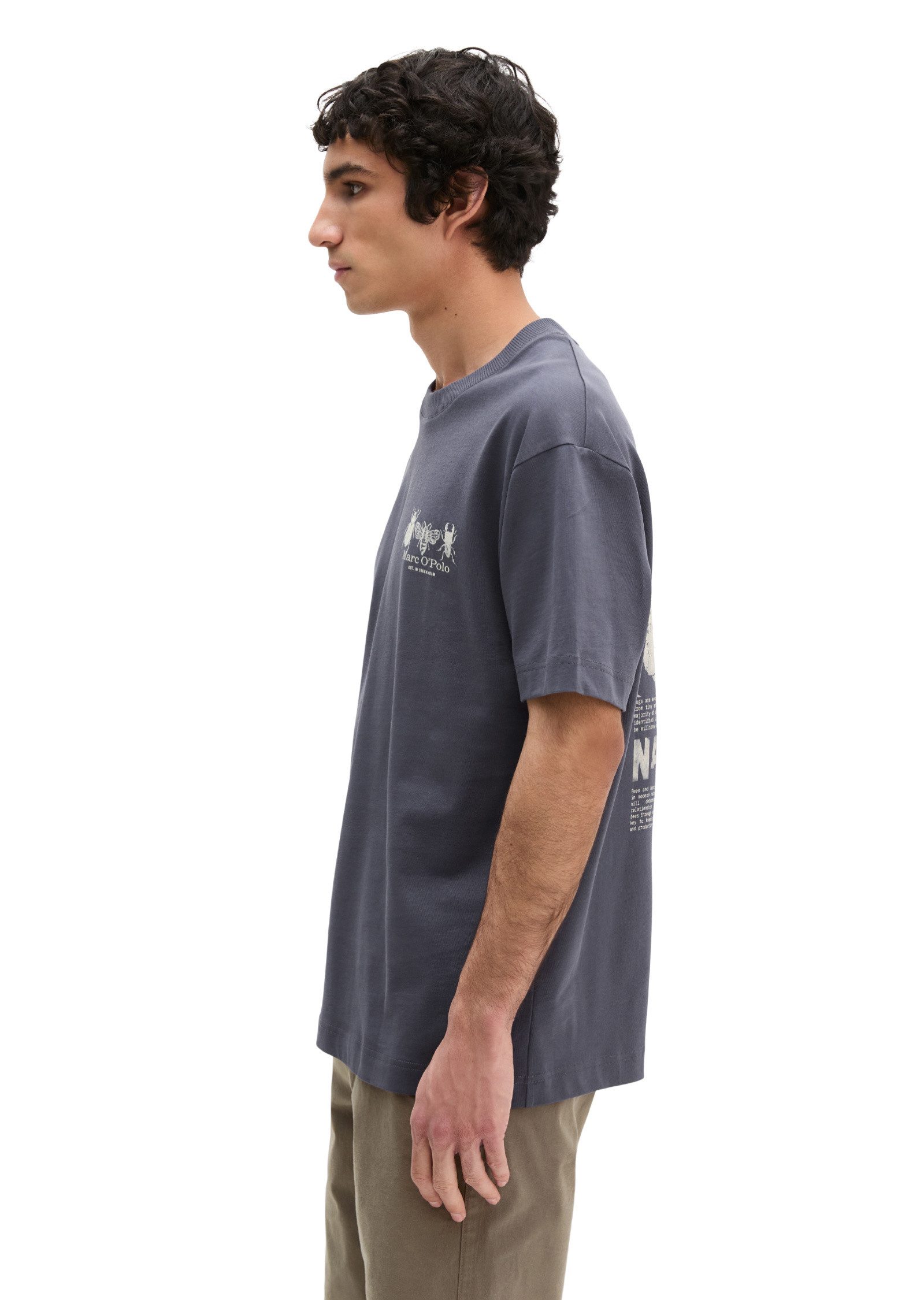 Marc O'Polo T-Shirt mit beidseitigen Insektenprints
