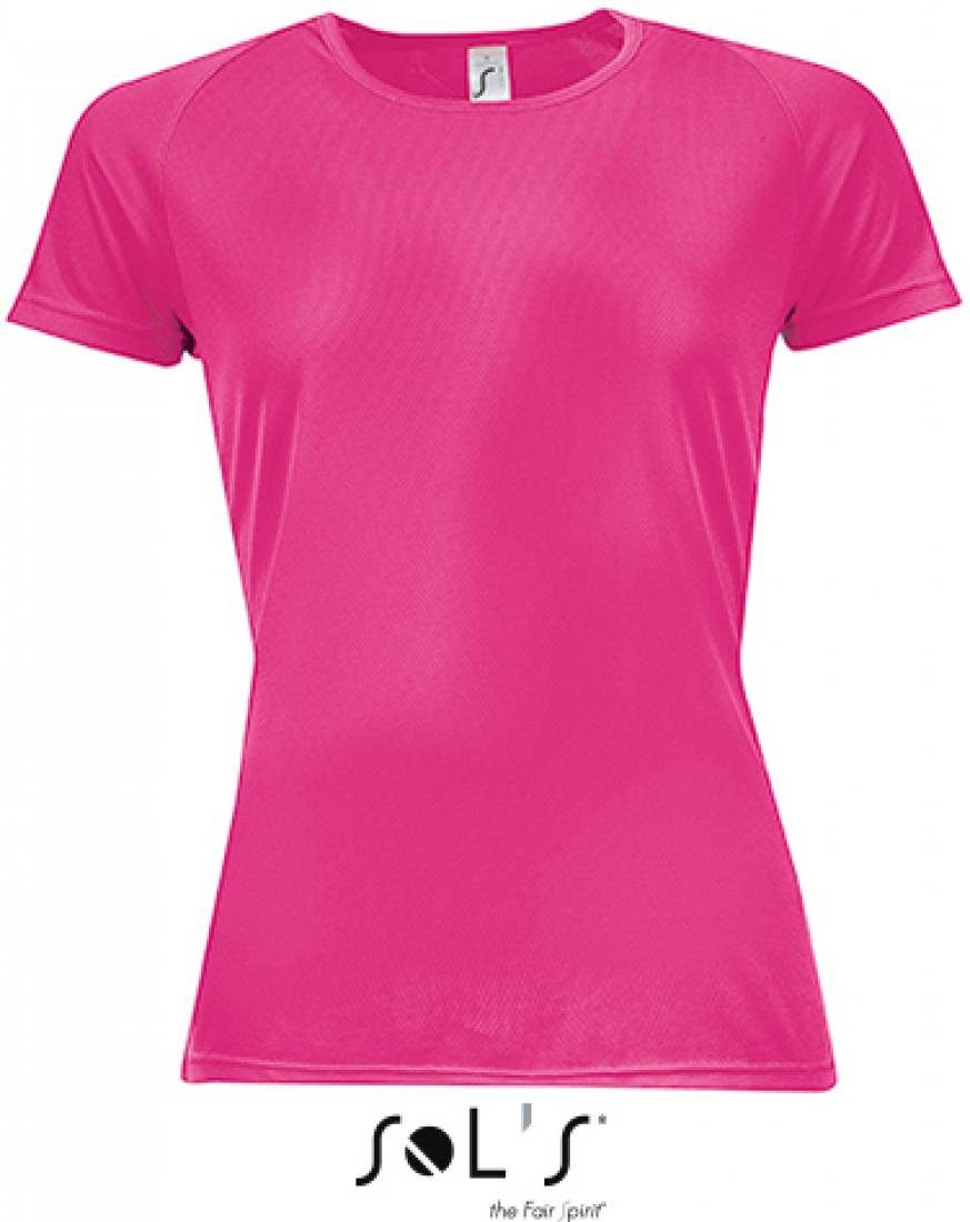 SOLS Trainingsshirt Damen Raglan Sport T-Shirt + Längerer Rücken