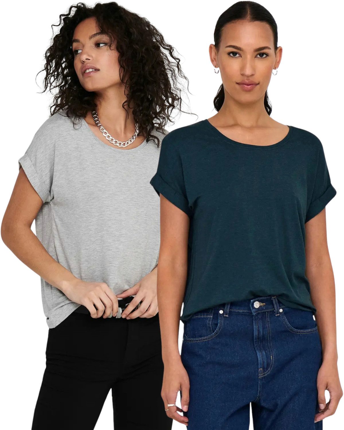 ONLY T-Shirt Stilvolles Basic Shirt mit günstig online kaufen