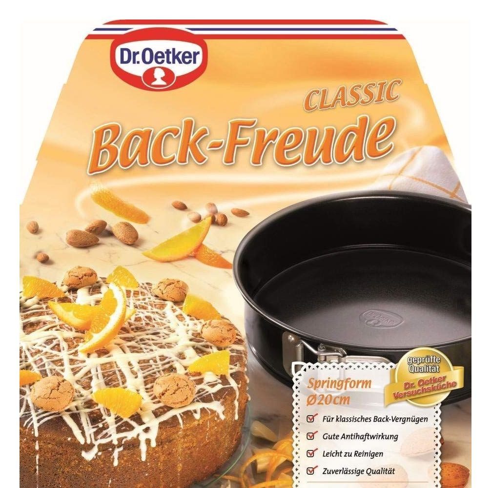 Dr. Oetker Küchenhelfer Springform Springform Rundform Backform Kuchenform 20cm Back-Freude Classic Dr.