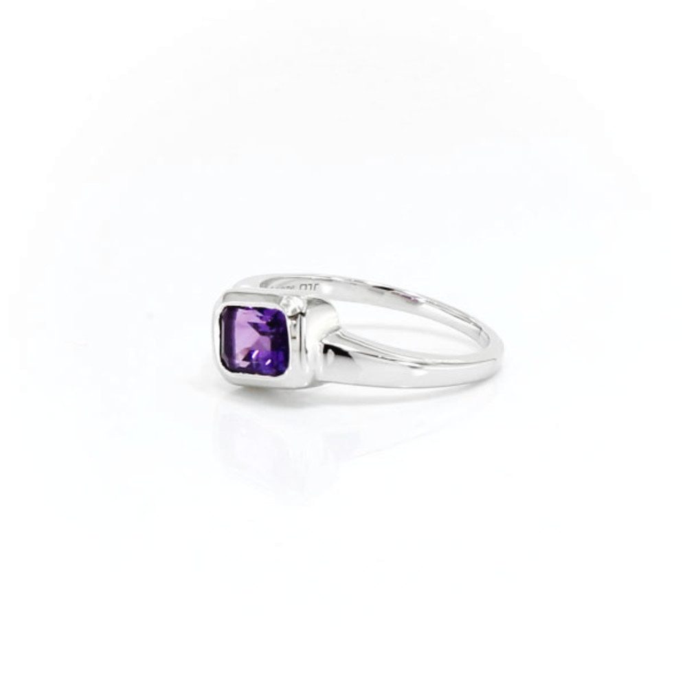 Cavill Solitärring Cavill Ring 0,79 ct Amethyst Sterlingsilber Platin-Überzug (1-tlg)