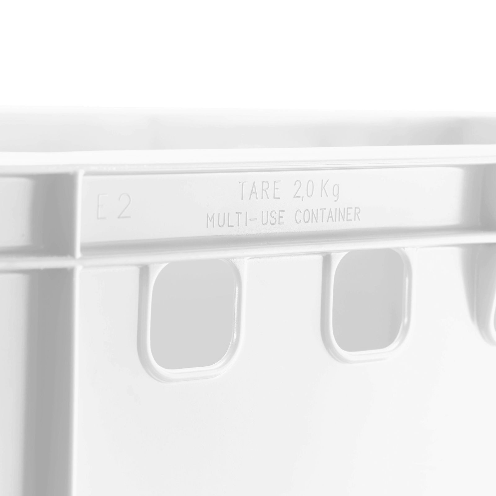 BURI Transportbehälter Fleischkiste E2 weiß Lagerkiste Eurobox lebensmittelecht stapelbar, (1-St) – Bild 2 von 5