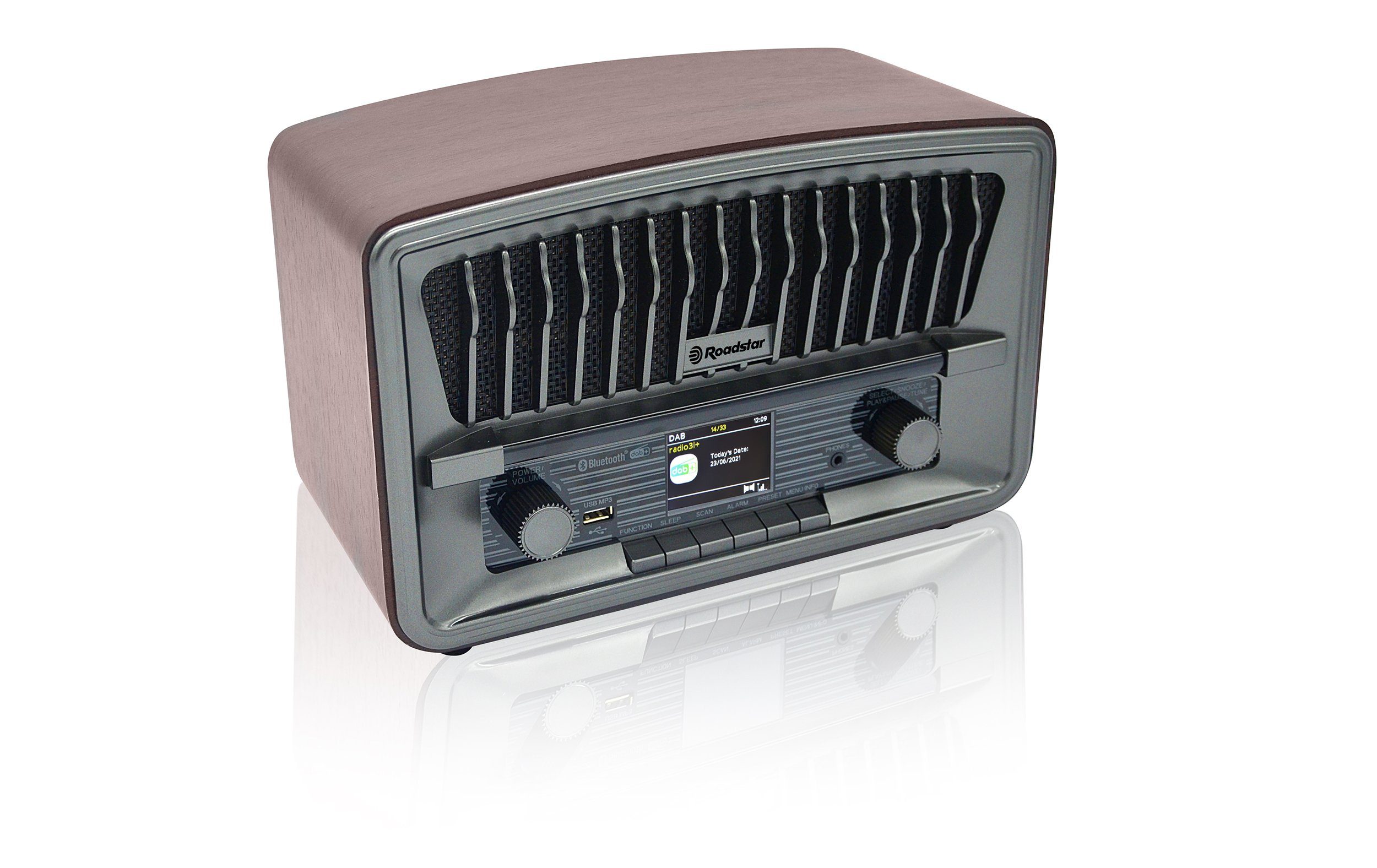 Roadstar HRA-270 D+BT Retro-Radio (Retro-Radio mit DAB+/FM, Bluetooth, USB/MP3-Player)