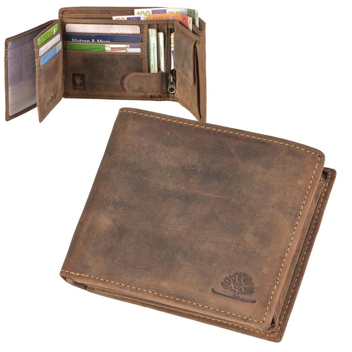 Greenburry Geldbörse Vintage, Portemonnaie, Lederbörse, Herrenbörse mit RFID Schutz | Geldbörsen
