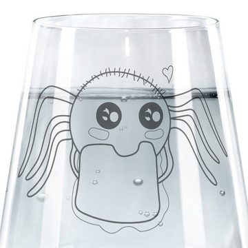 Mr. & Mrs. Panda Glas Spinne Agathe Sandwich - Transparent - Geschenk, Spülmaschinenfeste T, Premium Glas, Liebevolle Gestaltung