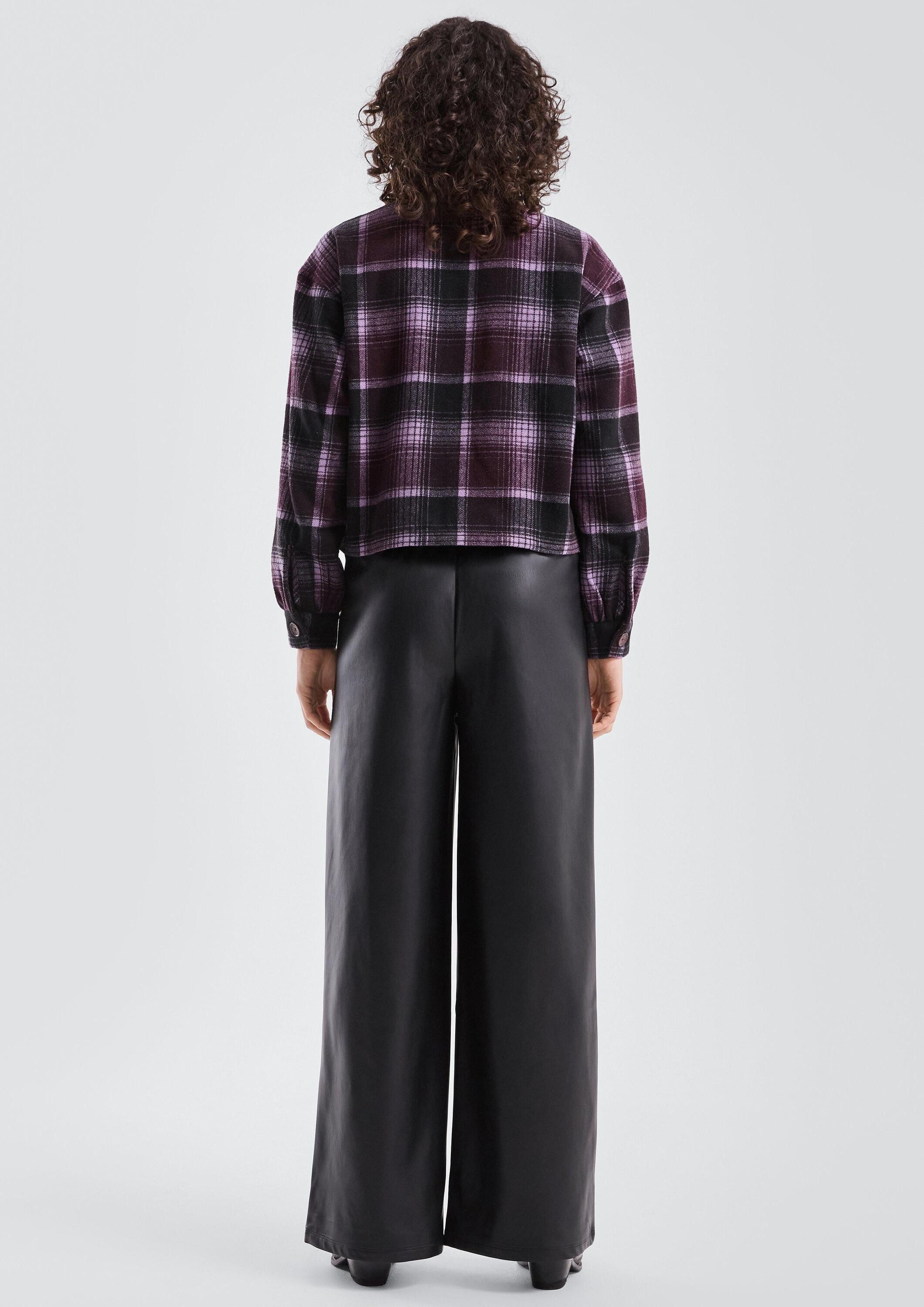 QS Hemdjacke Bluse Karo-Overshirt